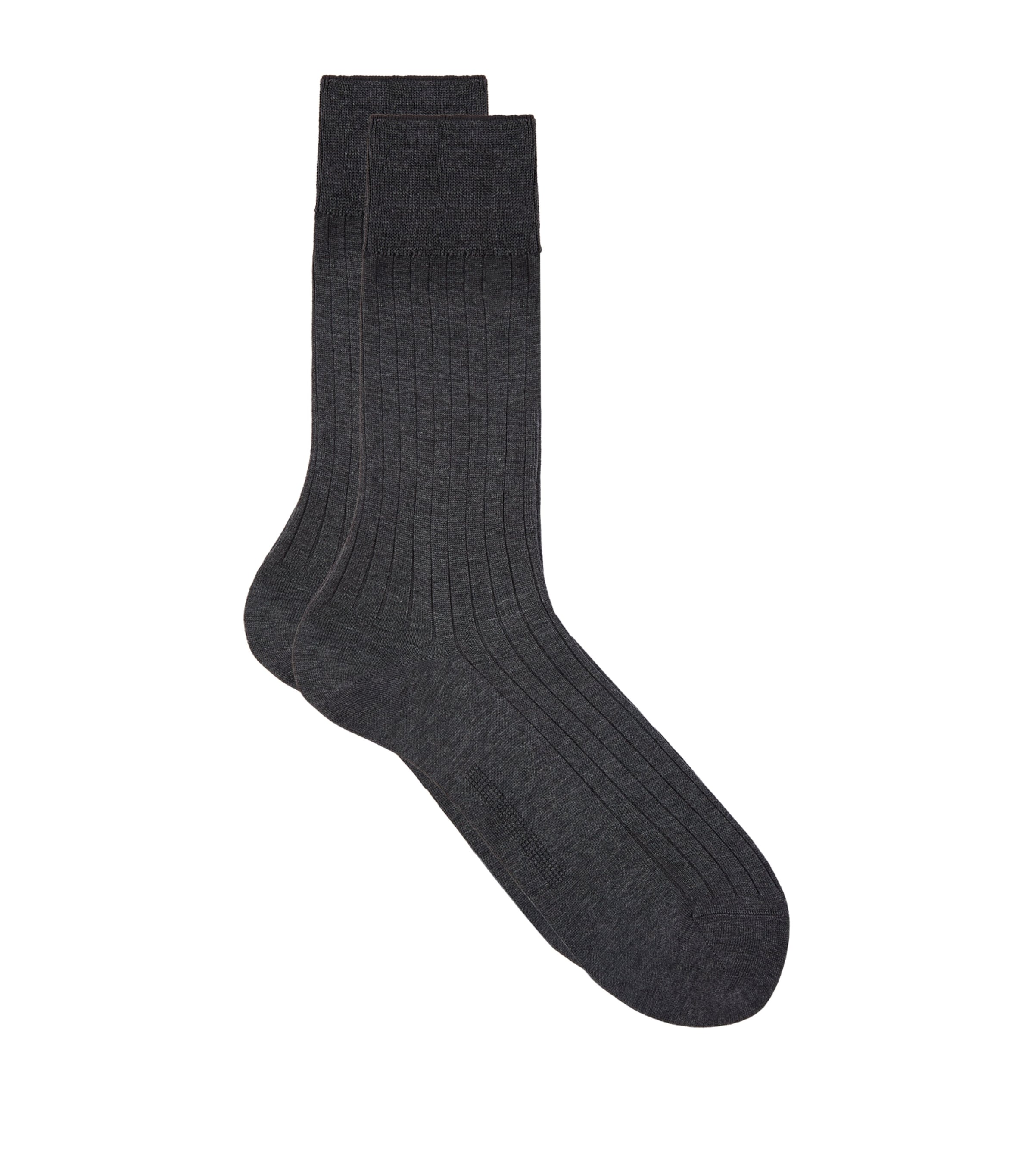 Falke Milano Ribbed Socks In Grey