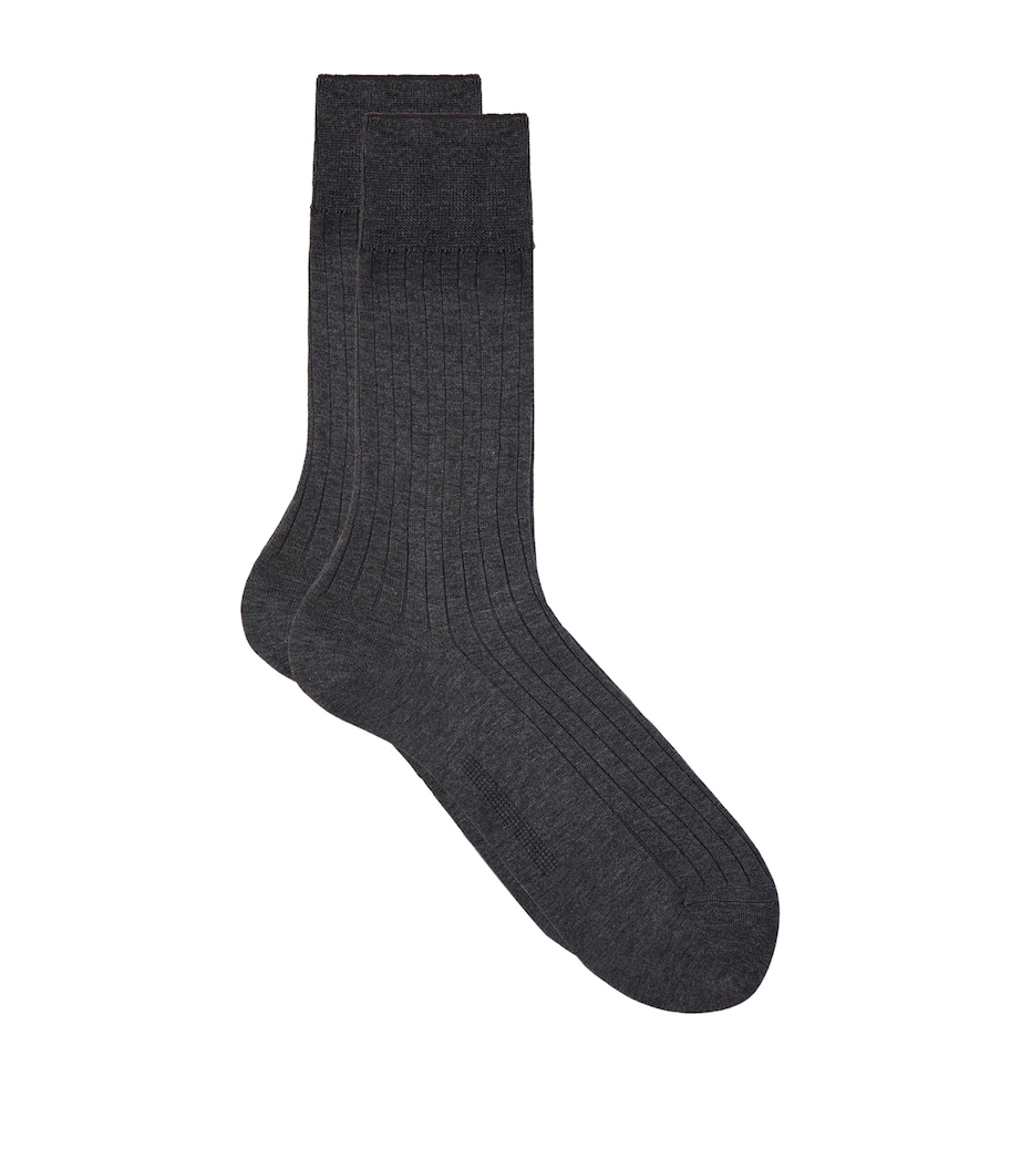 Milano Ribbed Socks GREY Image 1