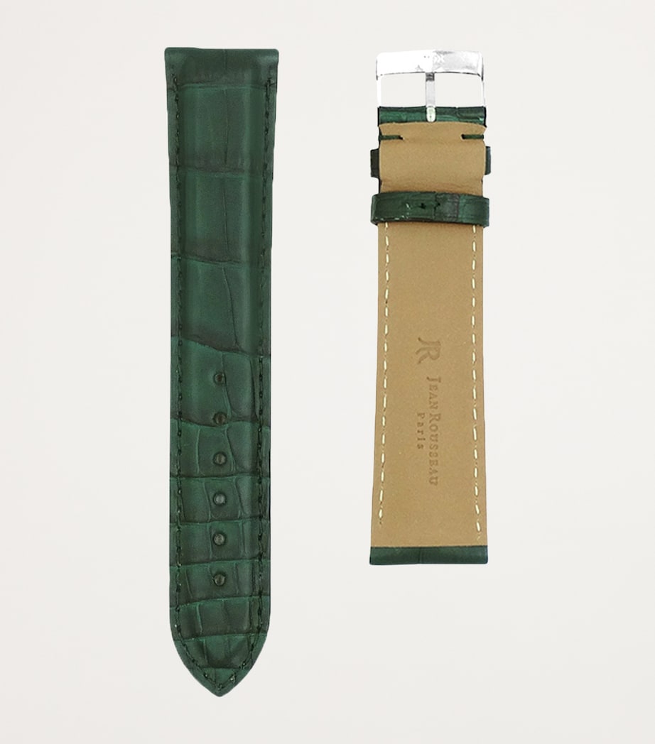 Jean Rousseau Classic 3.5 Alligator Leather Watch Strap (17mm) Green Image 2
