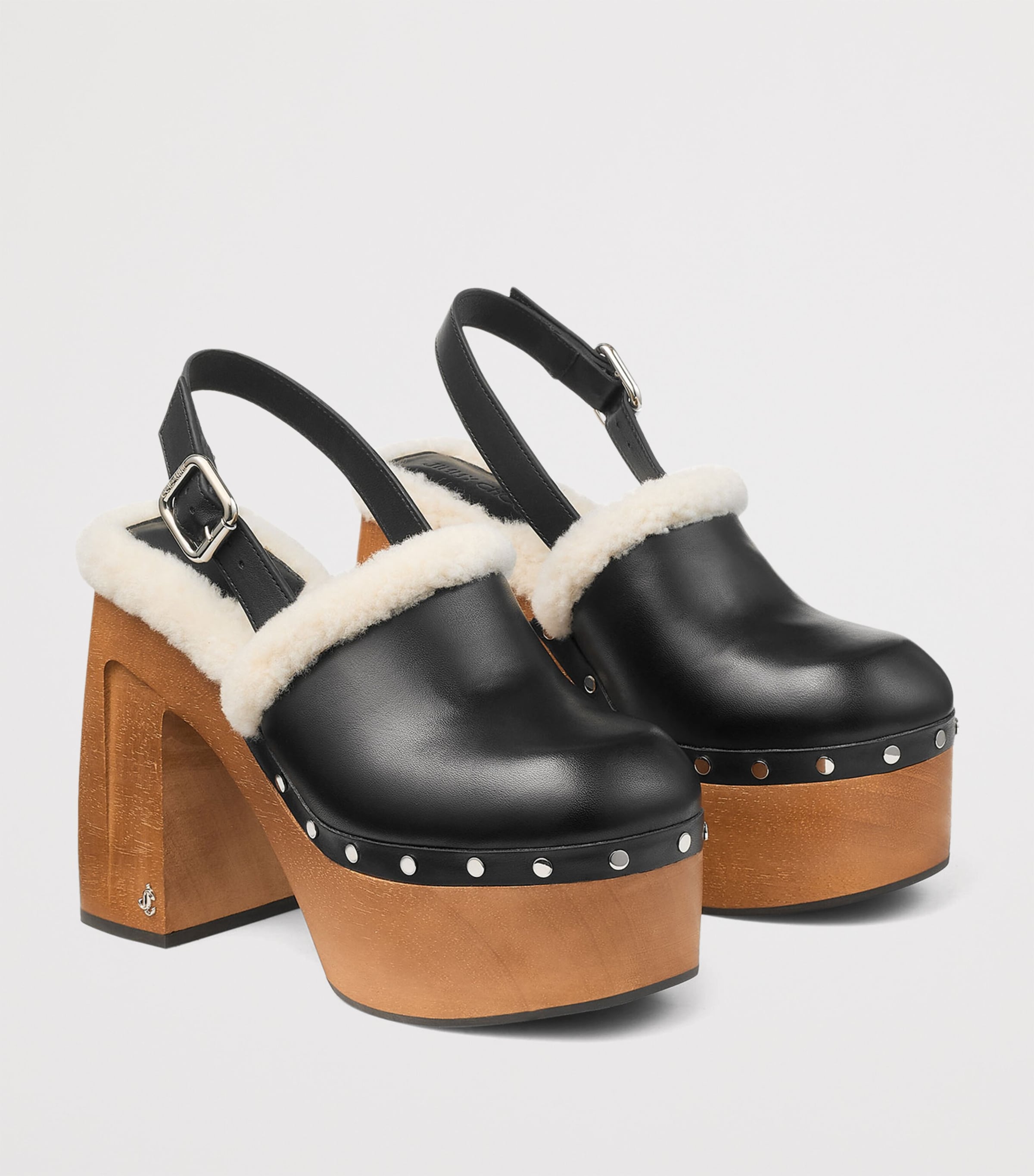 Alida 135 Leather Platform Heels BLACK/NATURAL Image 3