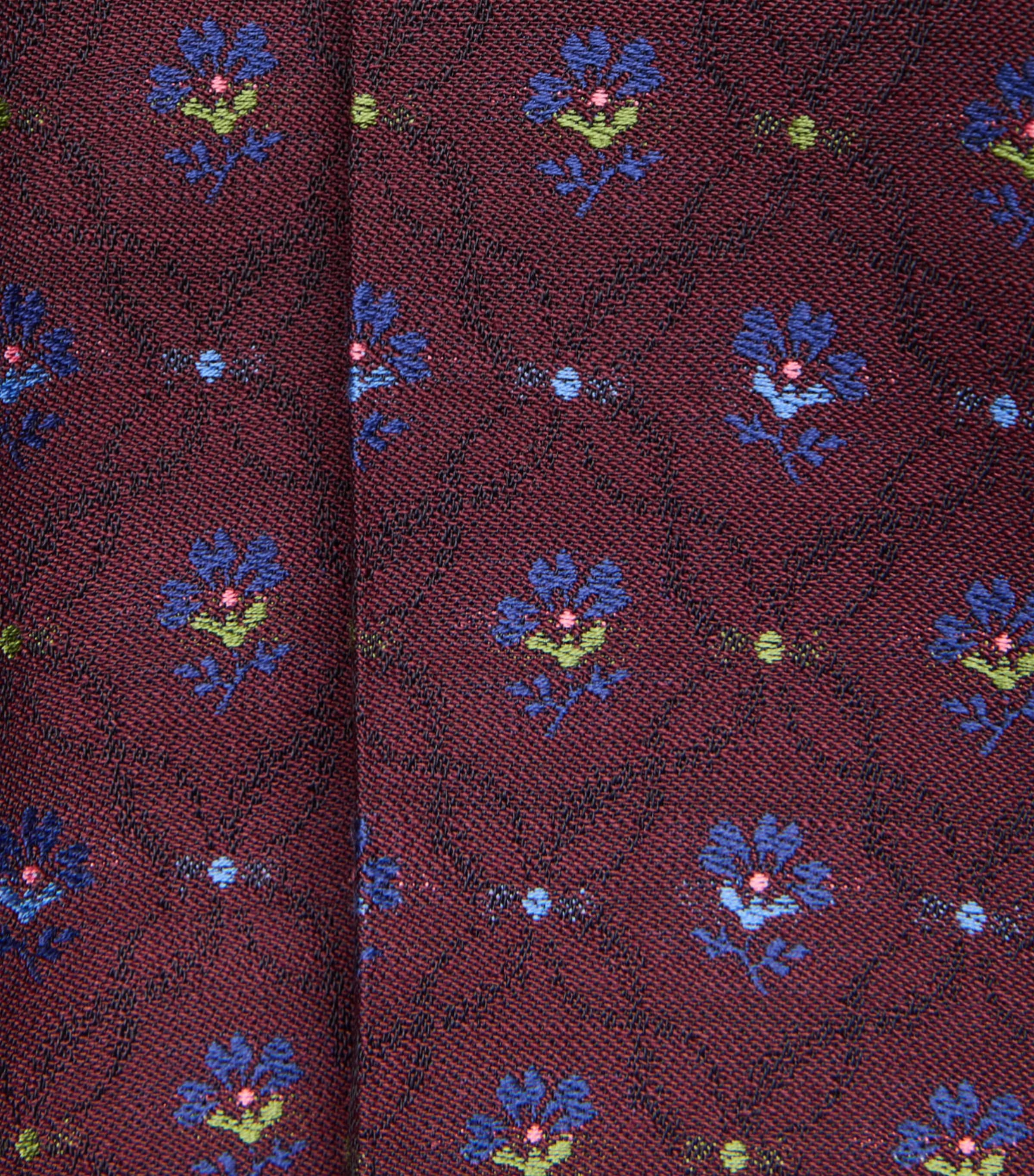 Etro Womens Wool-Cotton Floral Flared Trousers Burgundy Image 6