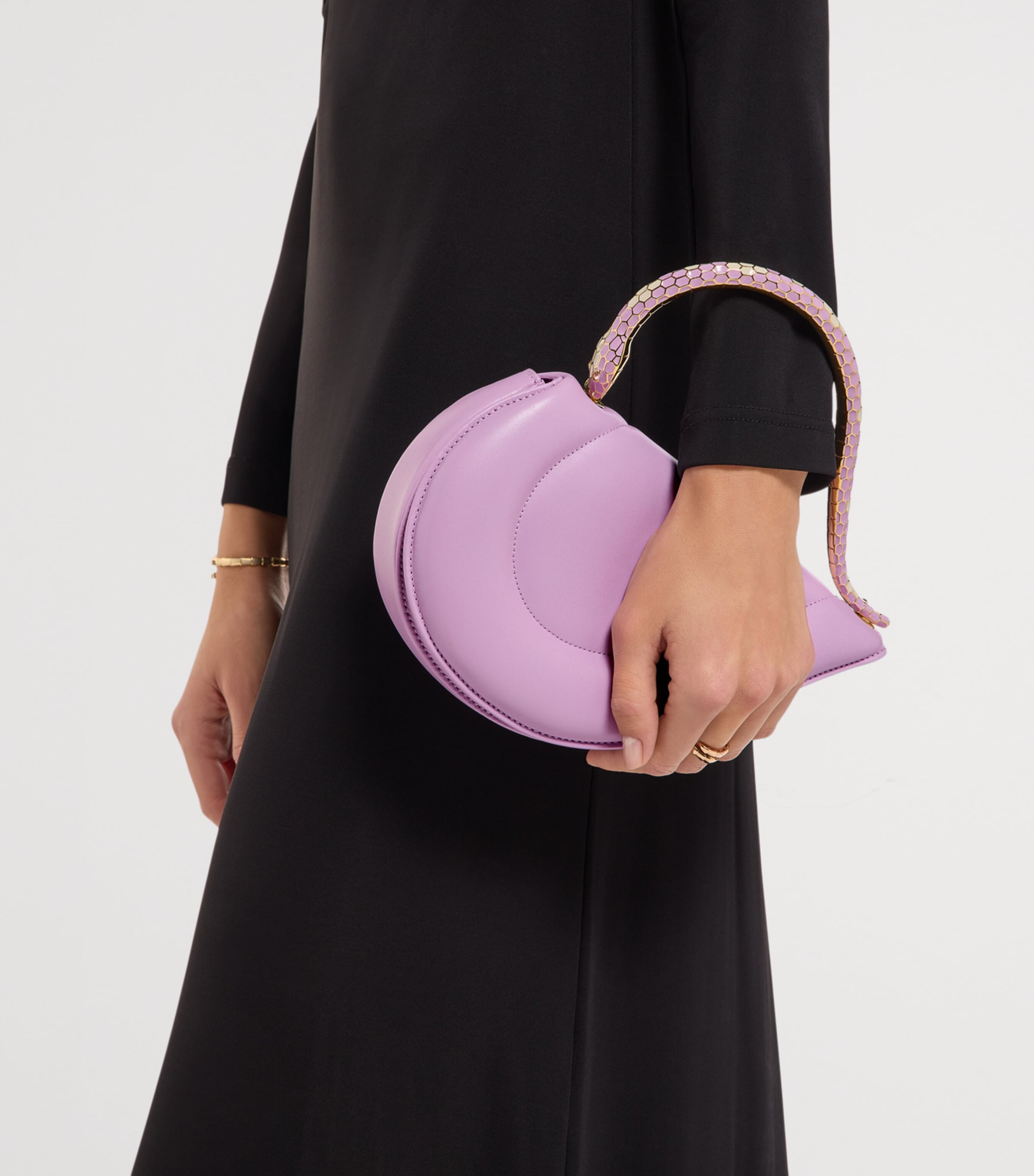 Bvlgari Calfskin Serpenti Cuore 1968 Top-Handle Bag Fuchsia Image 2