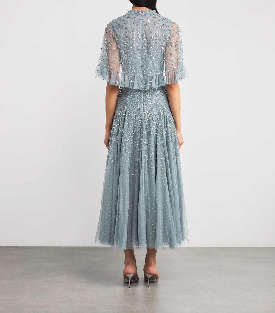 Sequinned Maxi Dress THISTLE BLUE Image 3