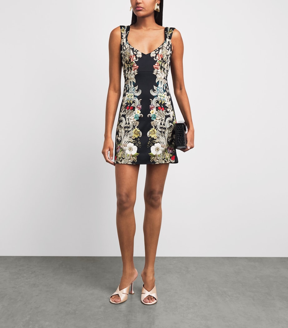 Alice+Olivia Womens Satin Renee Mini Dress Free Spirit Image 2