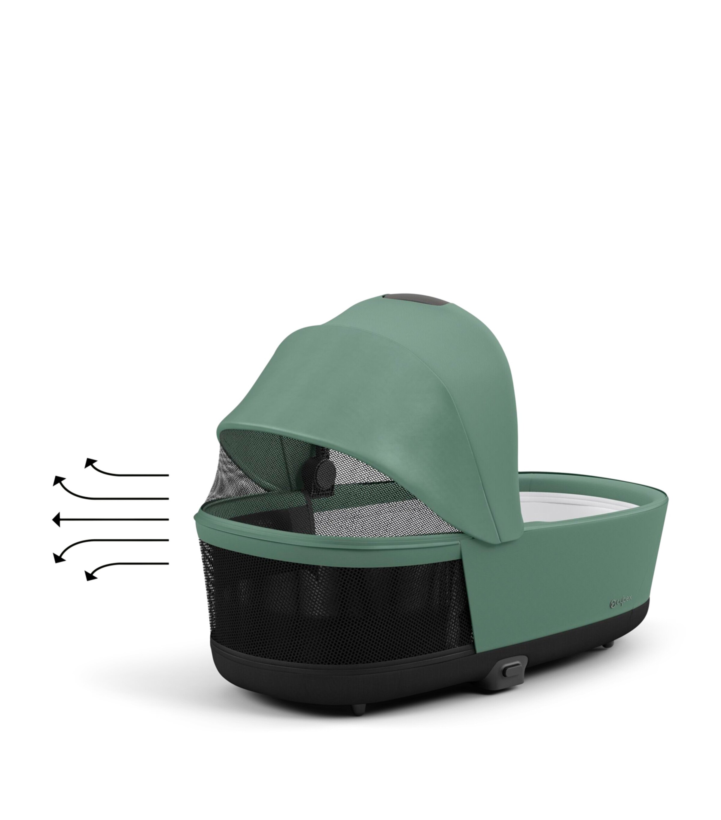 PRIAM Pushchair Lux Carrycot LEAF GREEN Image 5