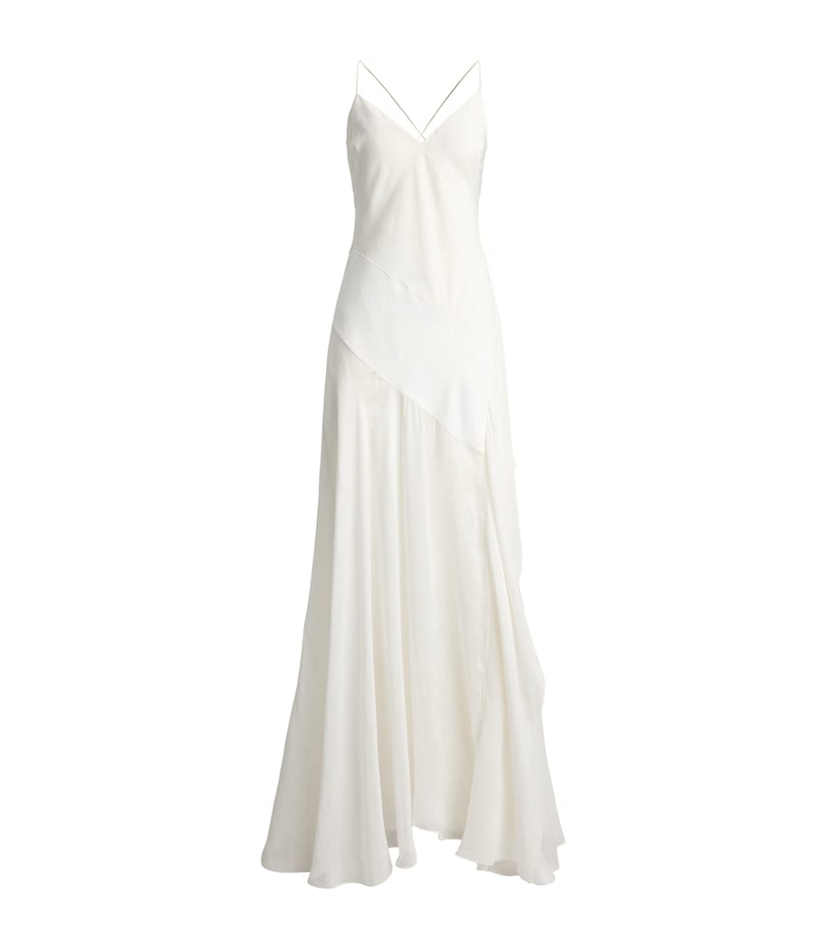 Ralph Lauren Collection Womens Hughes Maxi Slip Dress Cream Image 1
