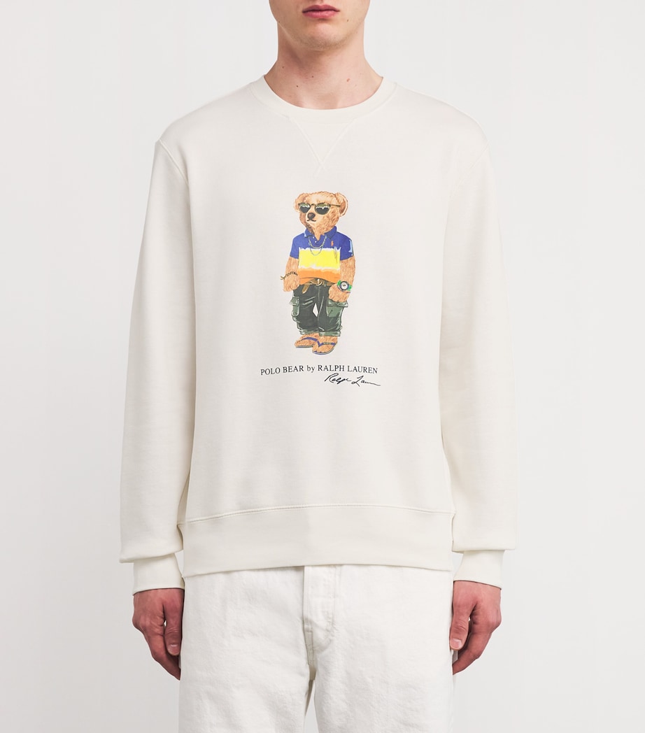 Cotton-Blend Polo Bear Sweatshirt WHITE Image 3