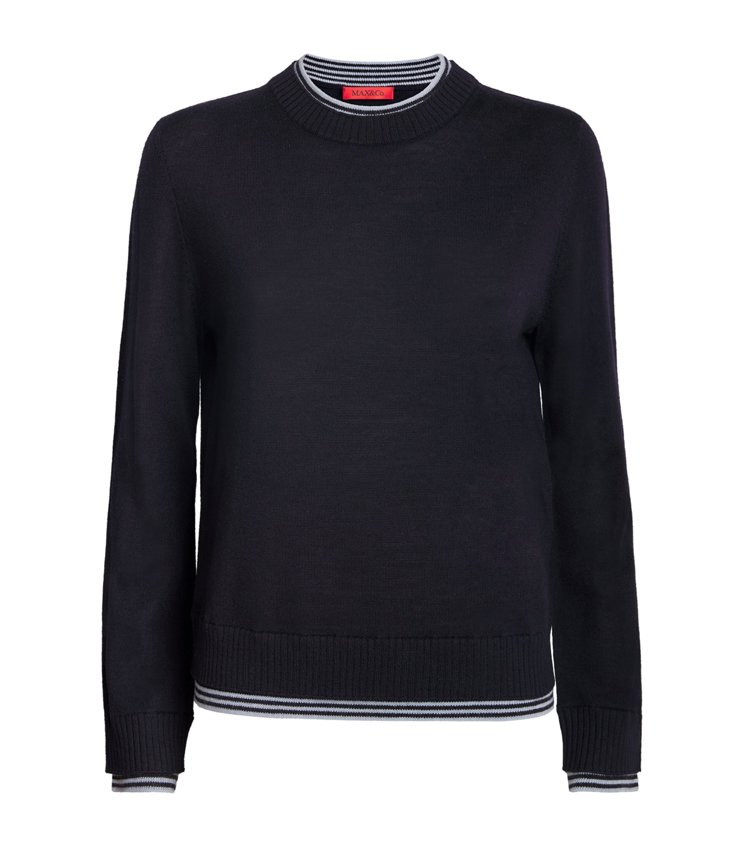 Max & Co Wool Layered Sweater In Blue