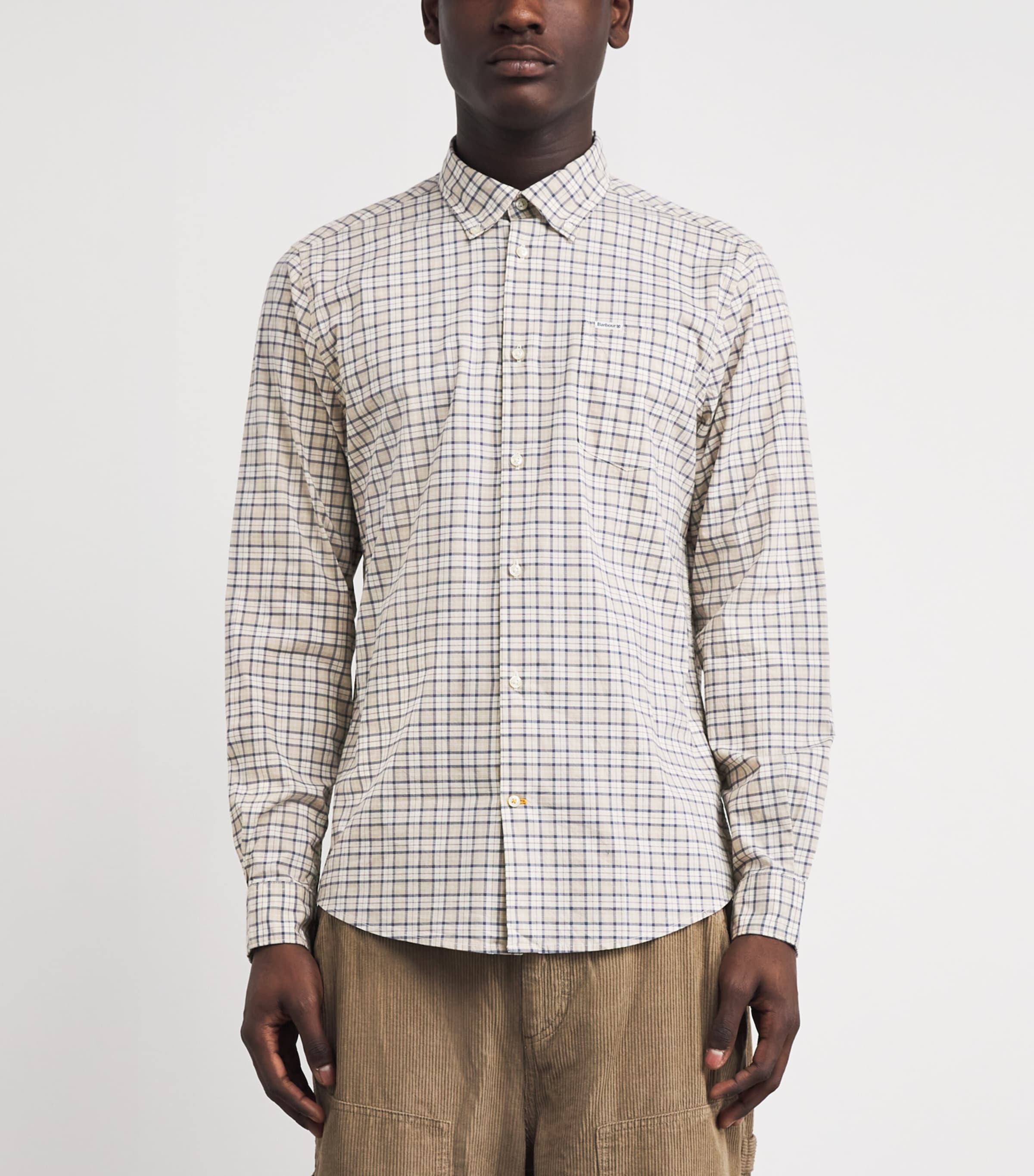 Stretch-Cotton Lomond Tailored Shirt OBAN MIST TARTANTN41 Image 3