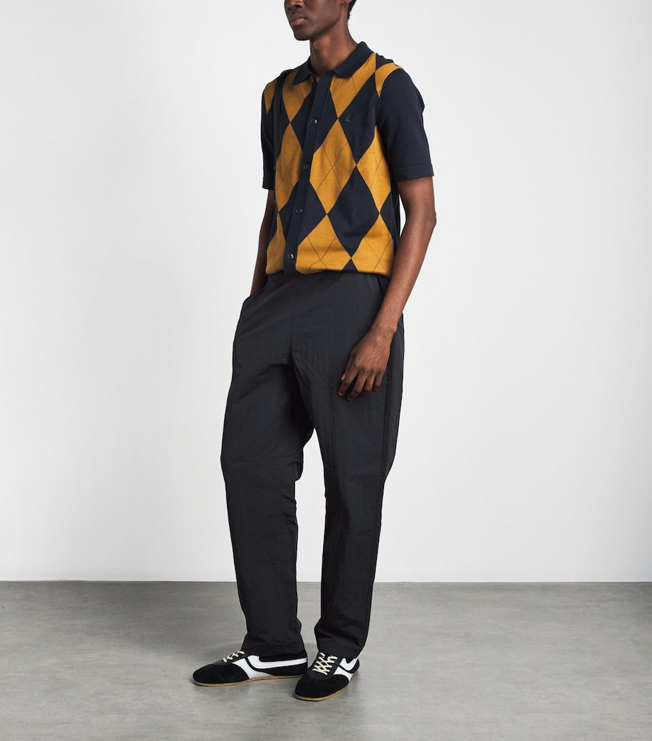 Fred Perry Mens Shell Track Pants Black Image 2