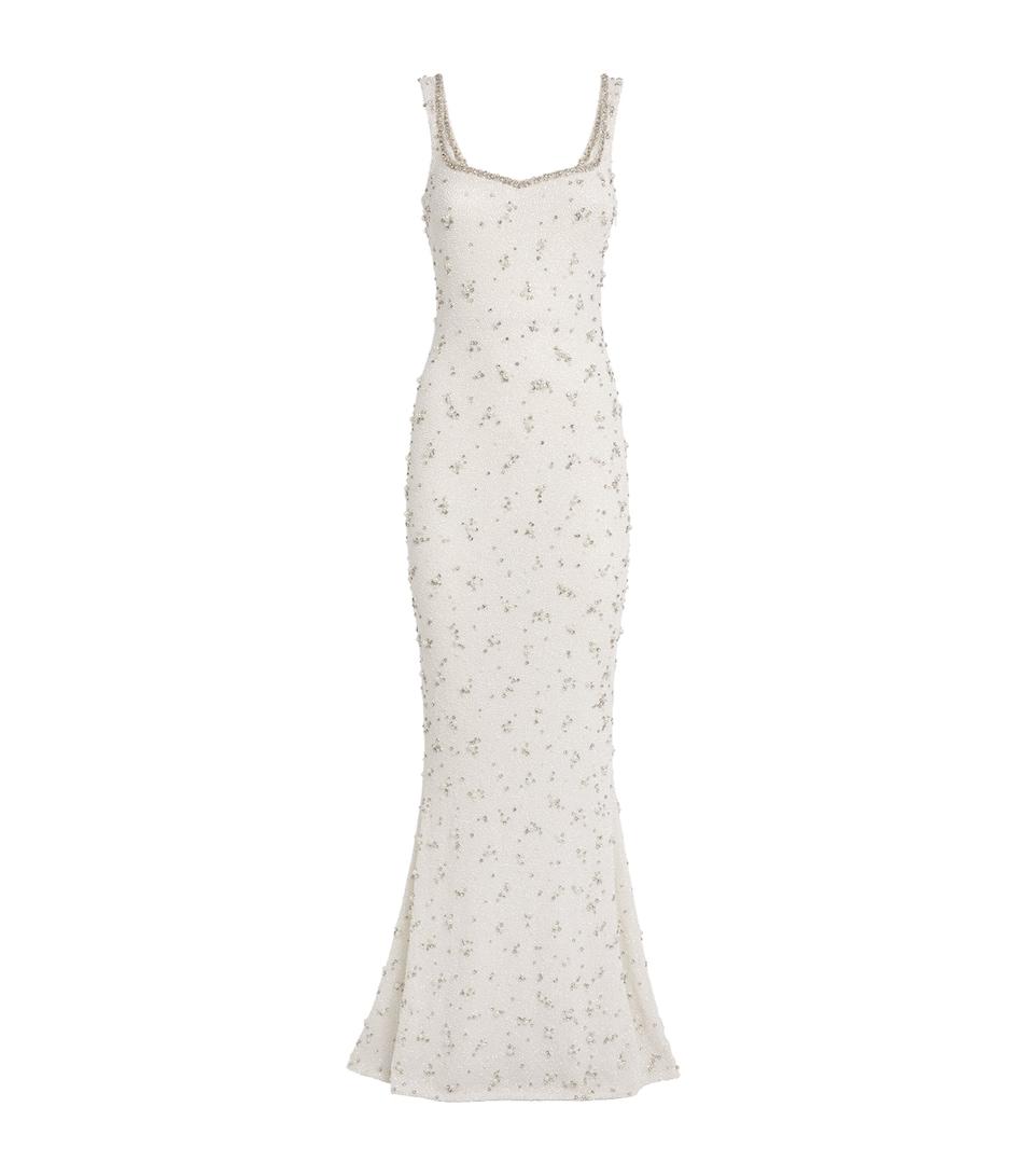 Clio Peppiatt Bridal Crystal Gown Ivory