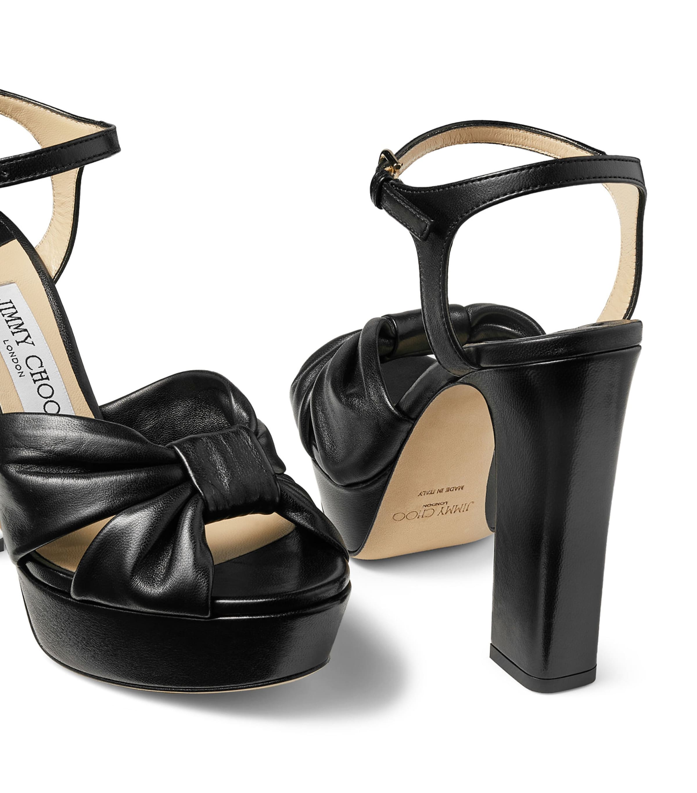 Heloise 120 Leather Sandals BLACK Image 6