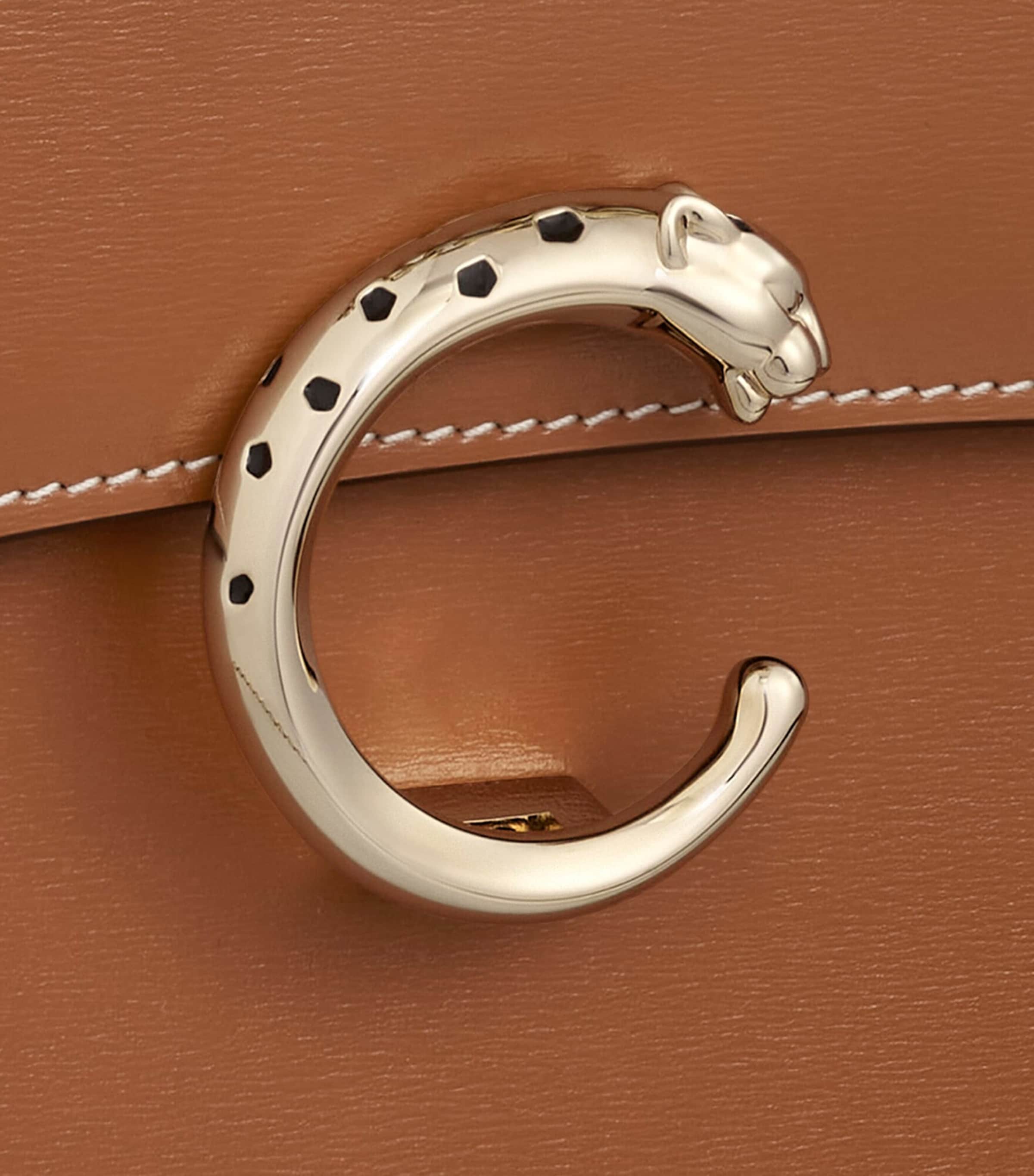 Small Calfskin Panthère de Cartier Chain Bag CARAMEL Image 7