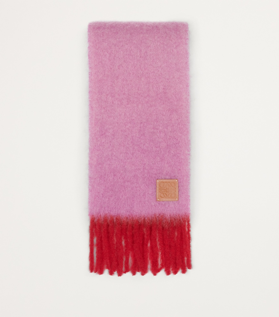 Mohair-Wool Scarf PINK/RED Image 2