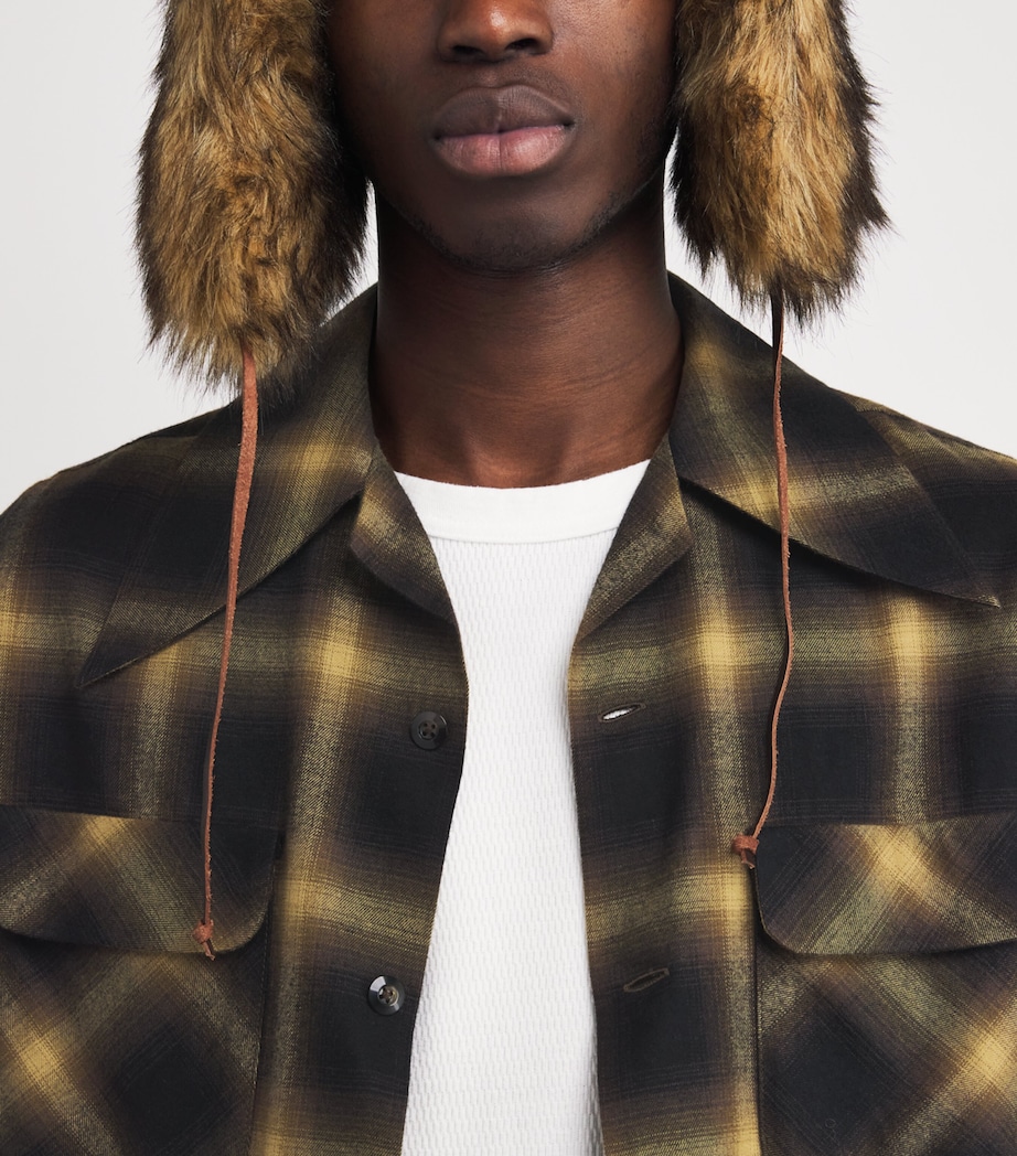 Cotton-Blend Check Shirt GOLD Image 6