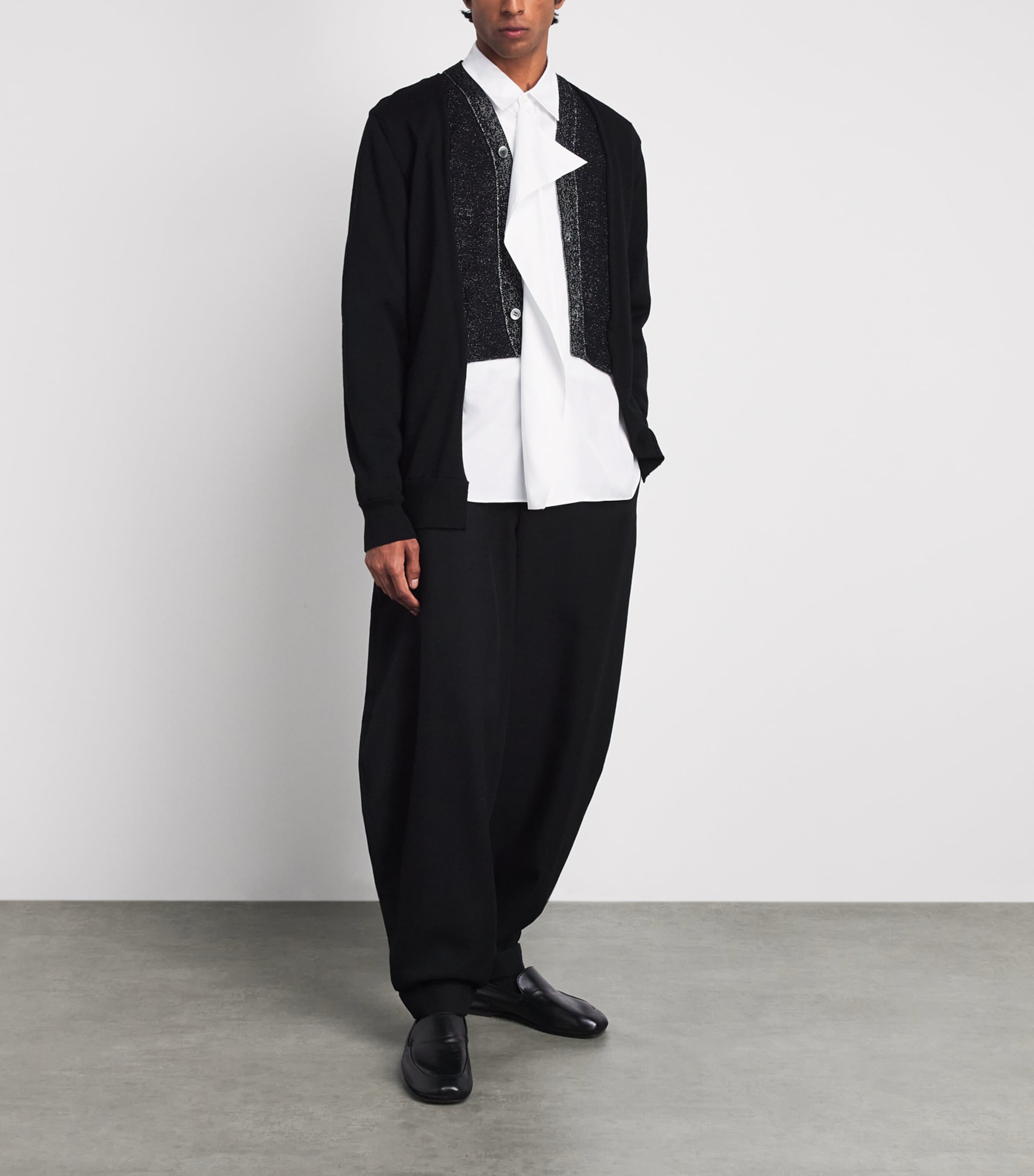 Comme Des Garçons Mens Cotton Flap Shirt White Image 2