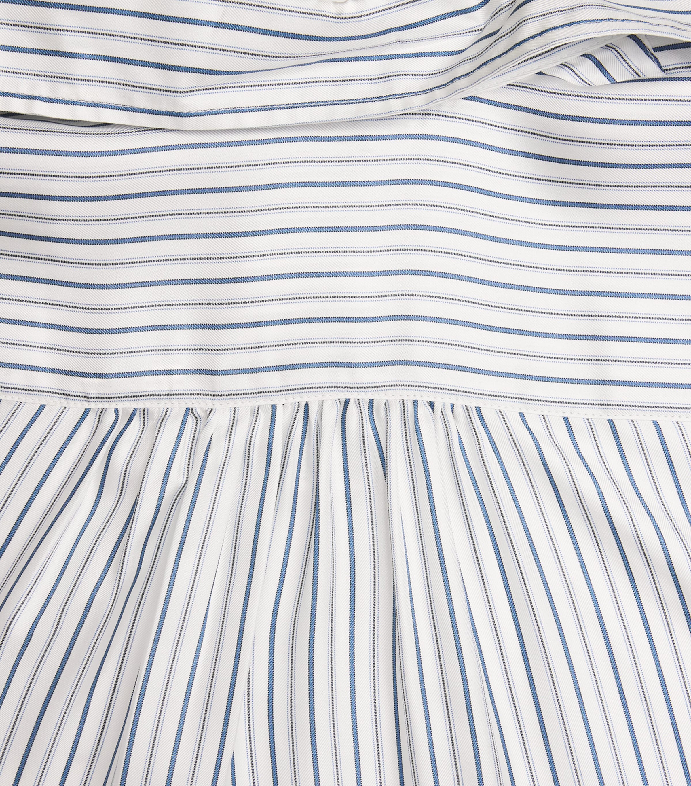 Silk Stripe Mini Shirt Dress SILK Image 5
