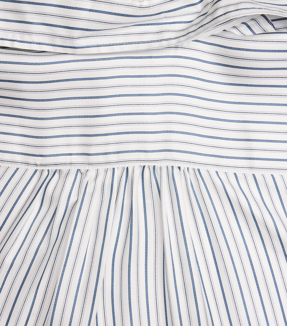 Silk Stripe Mini Shirt Dress SILK Image 5