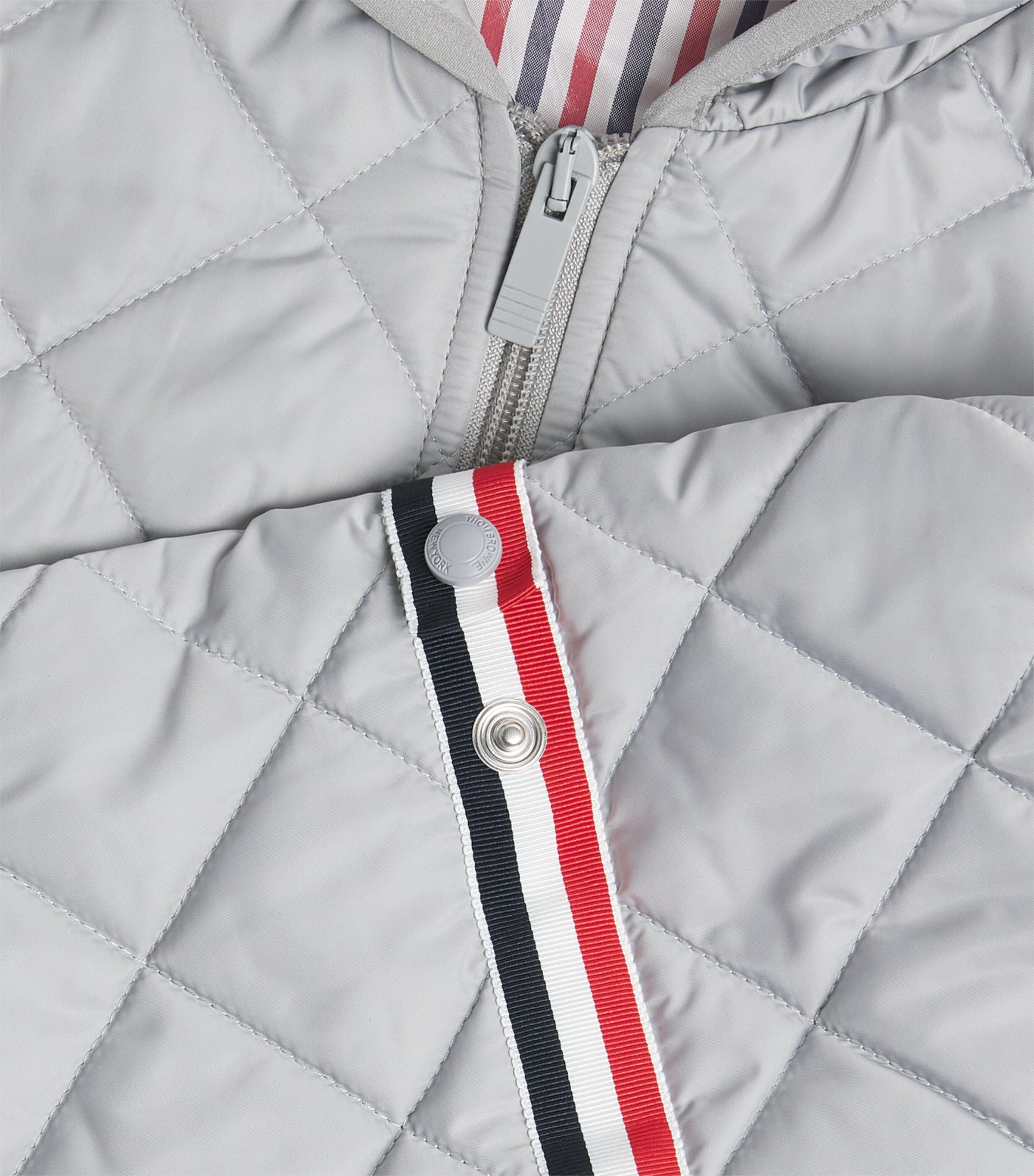 Thom Browne Kids Quilted Jacket (2-12 Years) Lt Grey Image 3