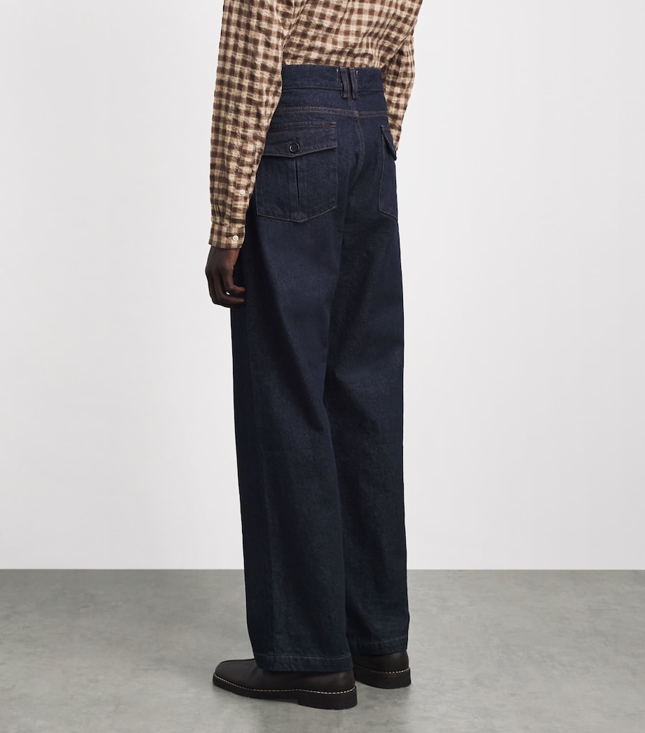Oliver Spencer Mens Westall Denim Utility Trousers Denim Image 5