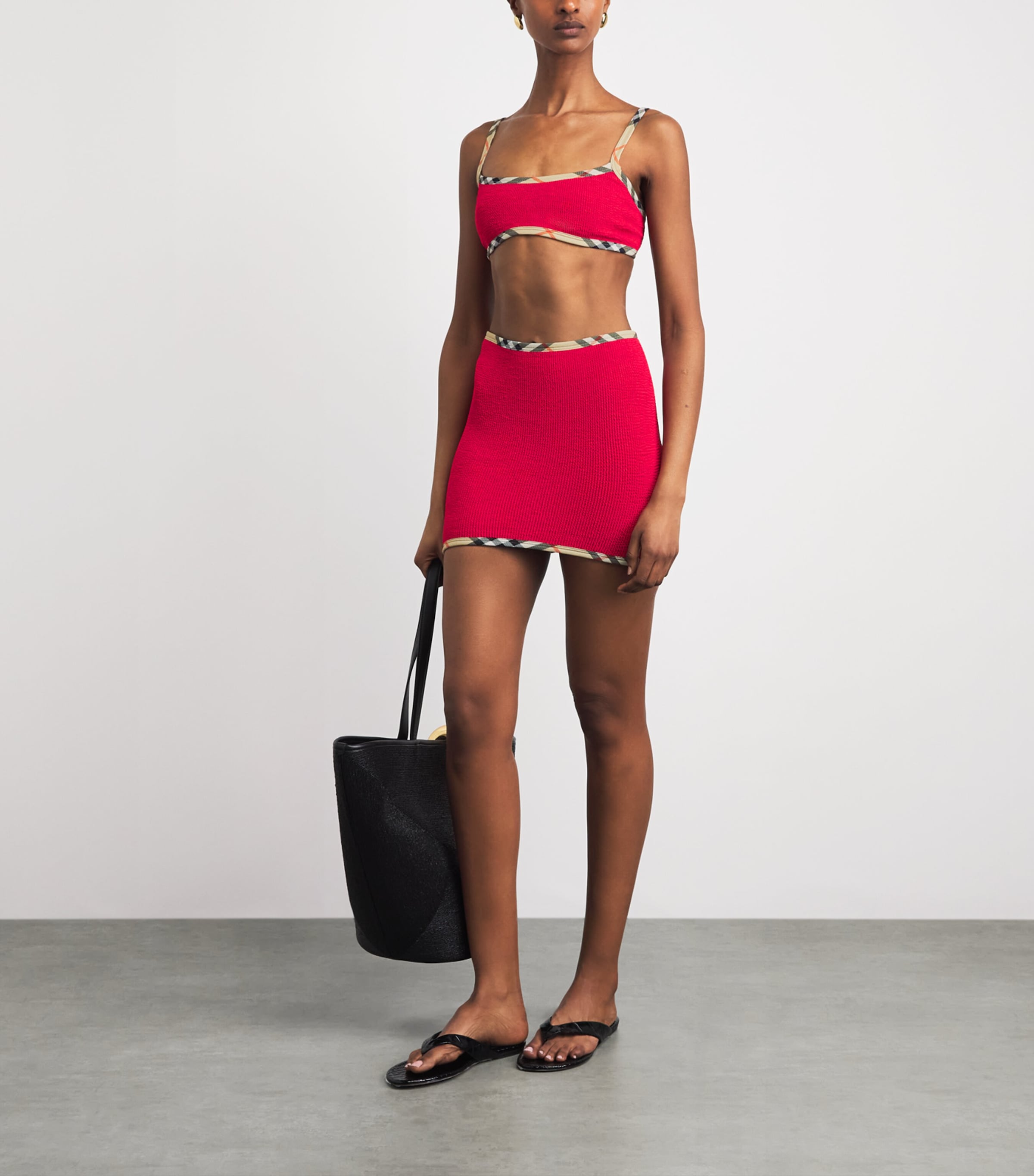 Burberry x Hunza G Womens x Burberry Devyn Skirt/Bandeau Top Red Image 2