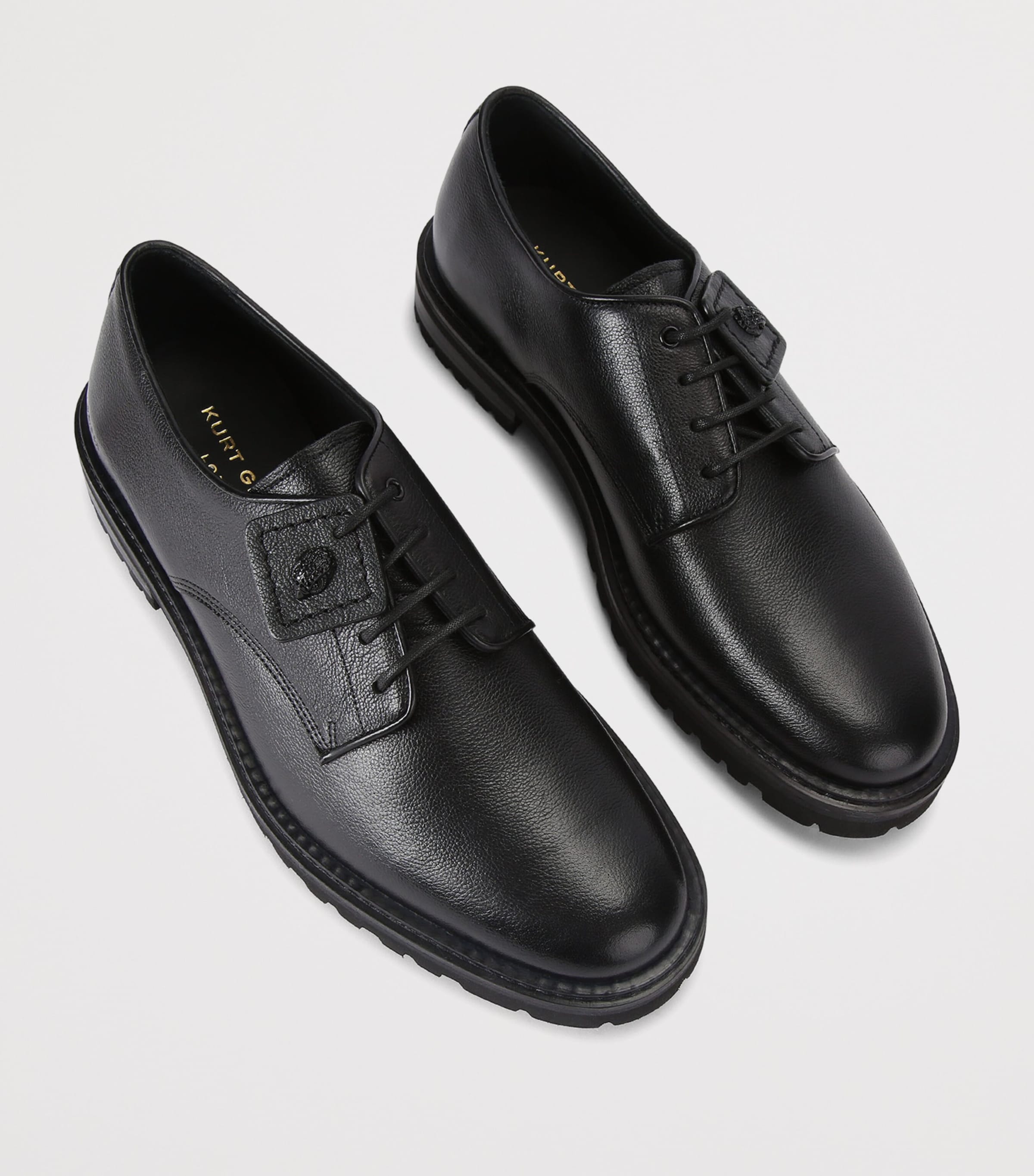 Leather Mercer Cleat Derby Shoes BLACK Image 4