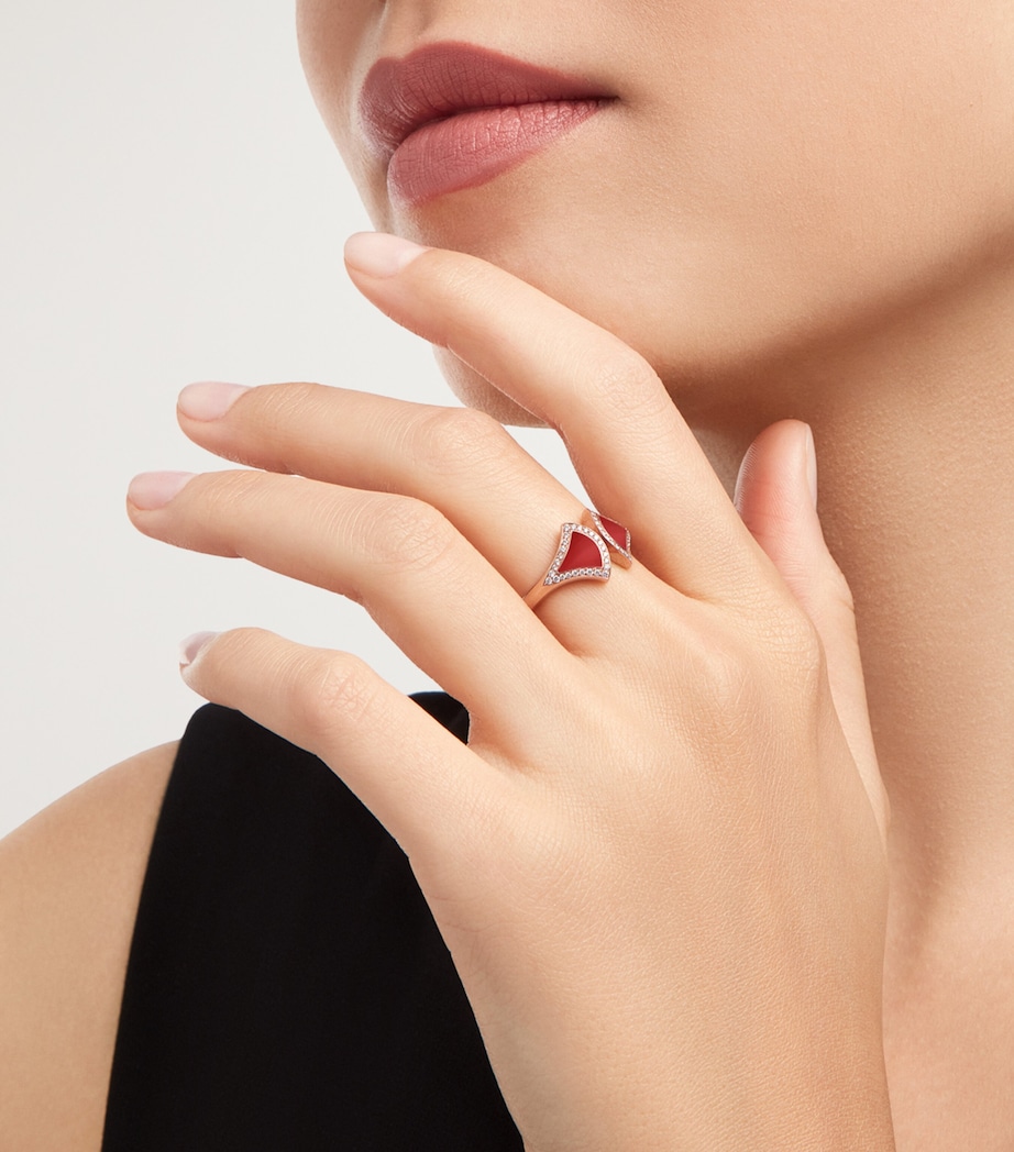 Rose Gold, Diamond and Carnelian Divas' Dream Ring ROSE GOLD Image 5