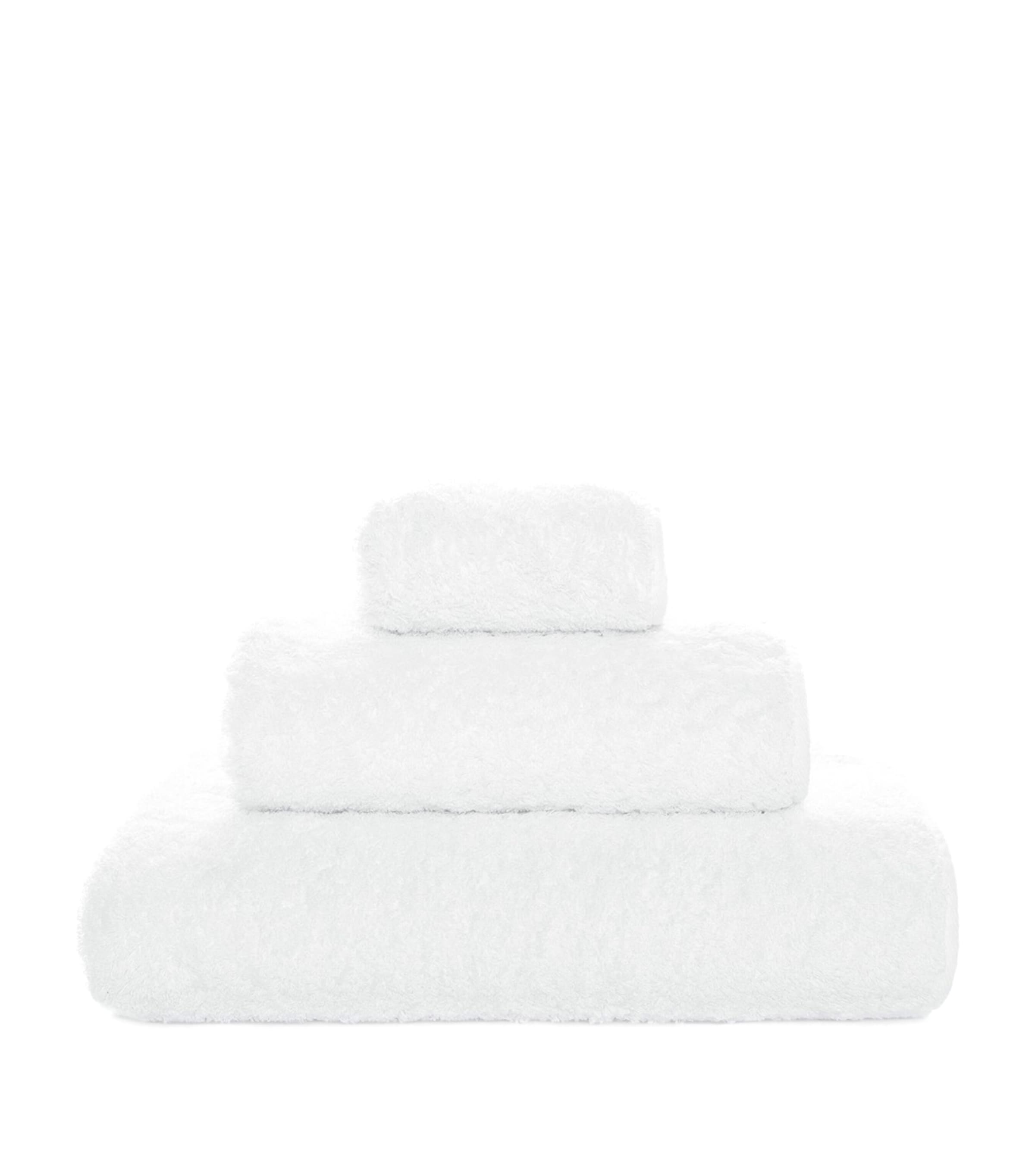 GRACCIOZA Egyptian Cotton Portobello Hand Towel (50cm x 100cm) White Image 1