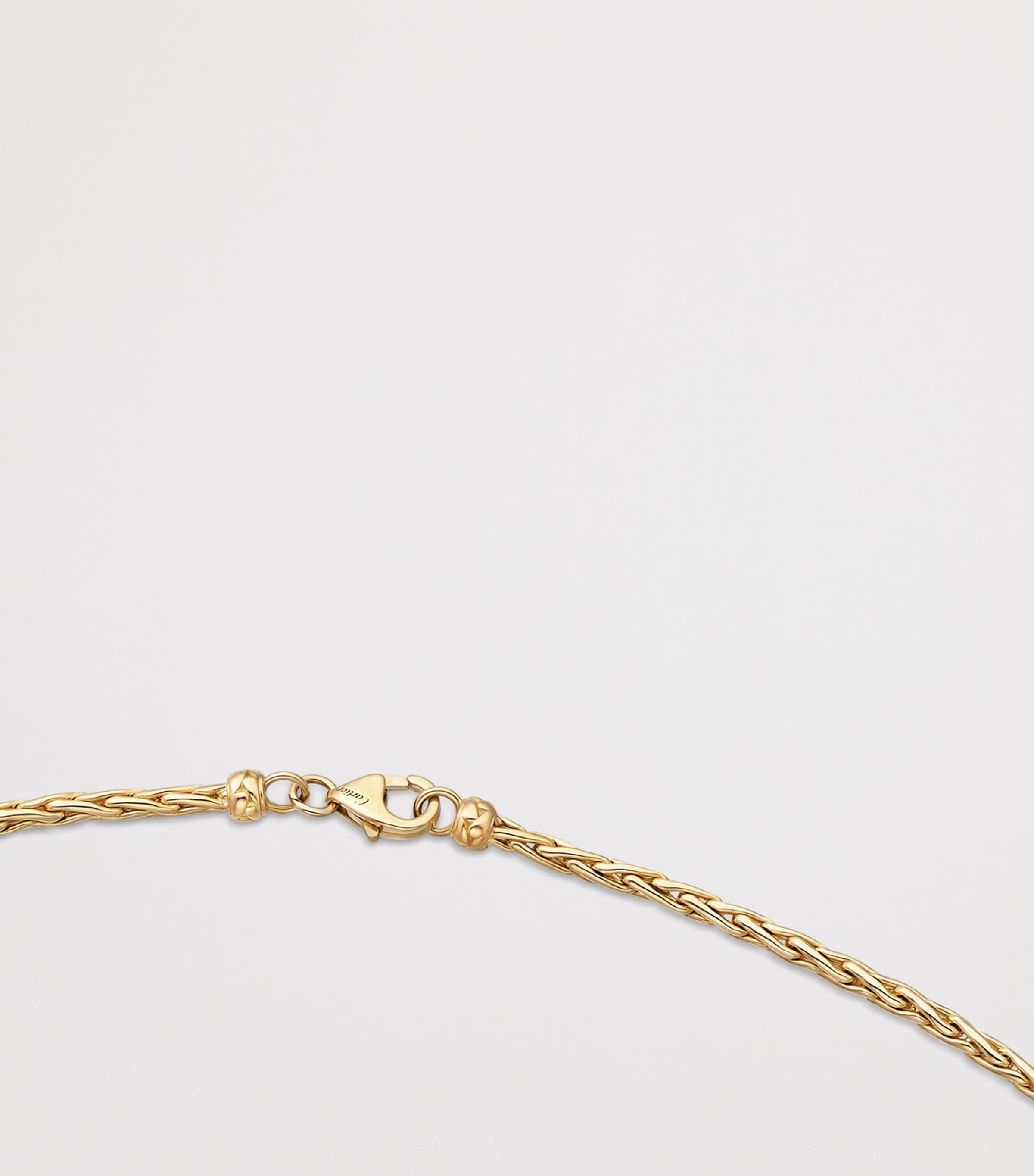 Yellow Gold, White Gold and Diamond Grain de Café Necklace MIXED GOLD Image 7