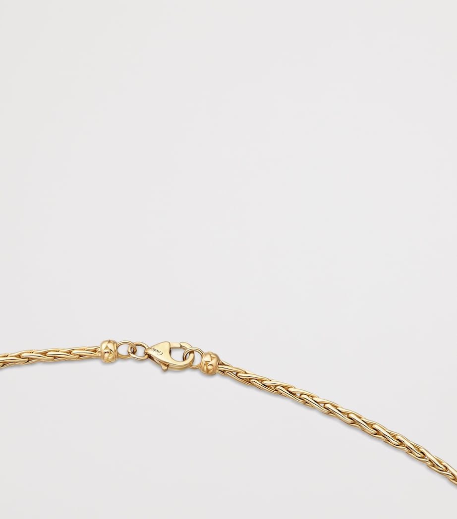 Yellow Gold, White Gold and Diamond Grain de Café Necklace MIXED GOLD Image 7