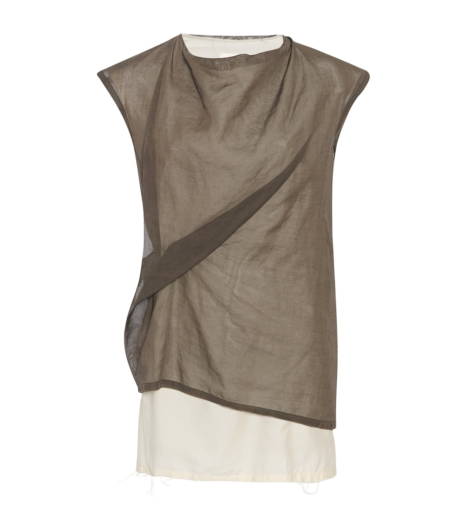 Draped-Detail Inawa Blouse BROWN Image 1