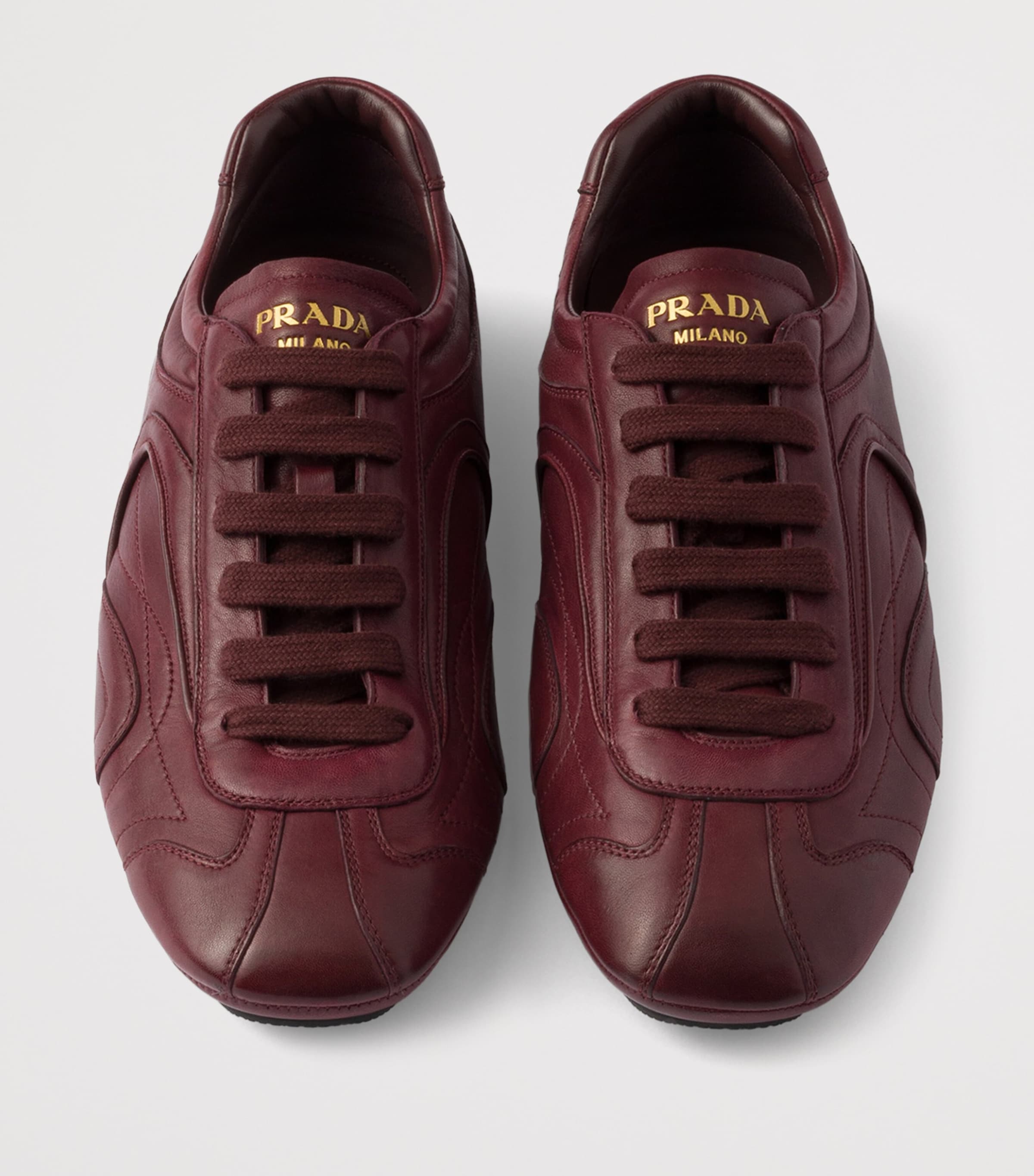 Prada Nappa Leather Antiqued Sneakers Image 4