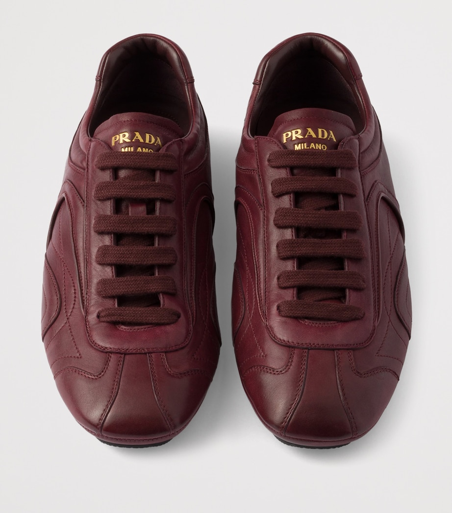 Prada Nappa Leather Antiqued Sneakers Image 4