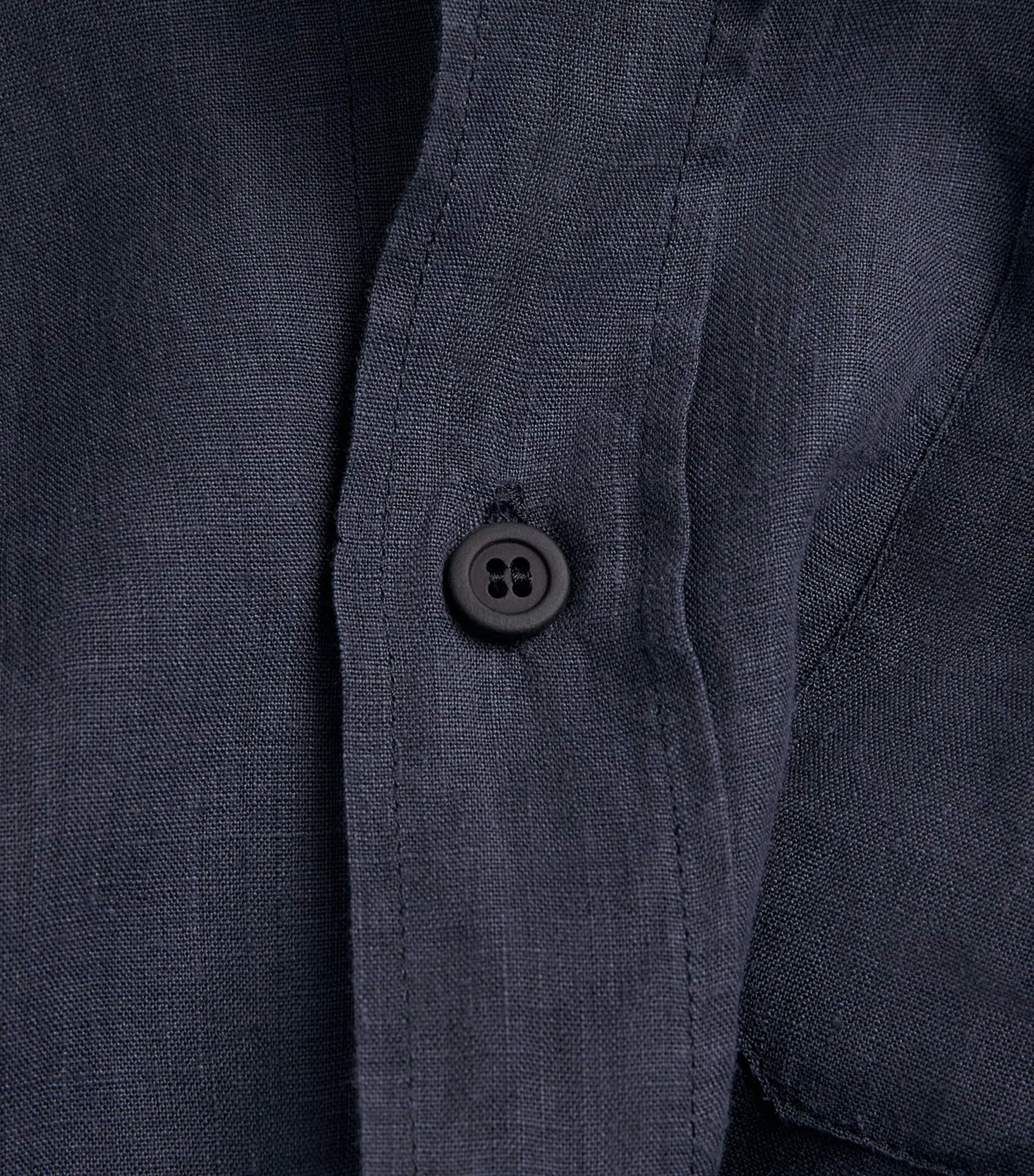 Sease Mens Hemp Long-Sleeve Shirt Navy Blue Image 6