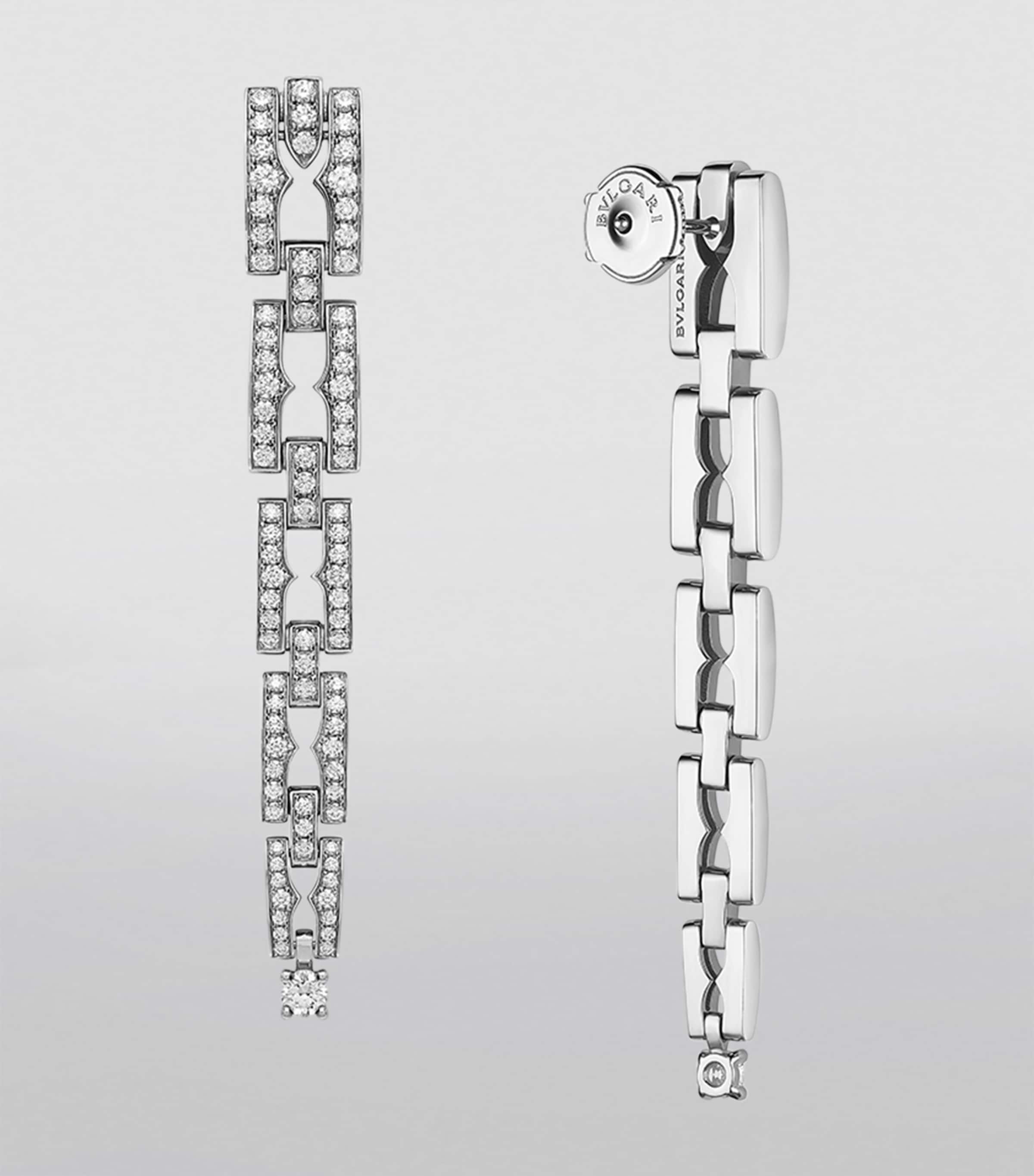 White Gold and Diamond B.zero1 Earrings WHITE GOLD Image 2