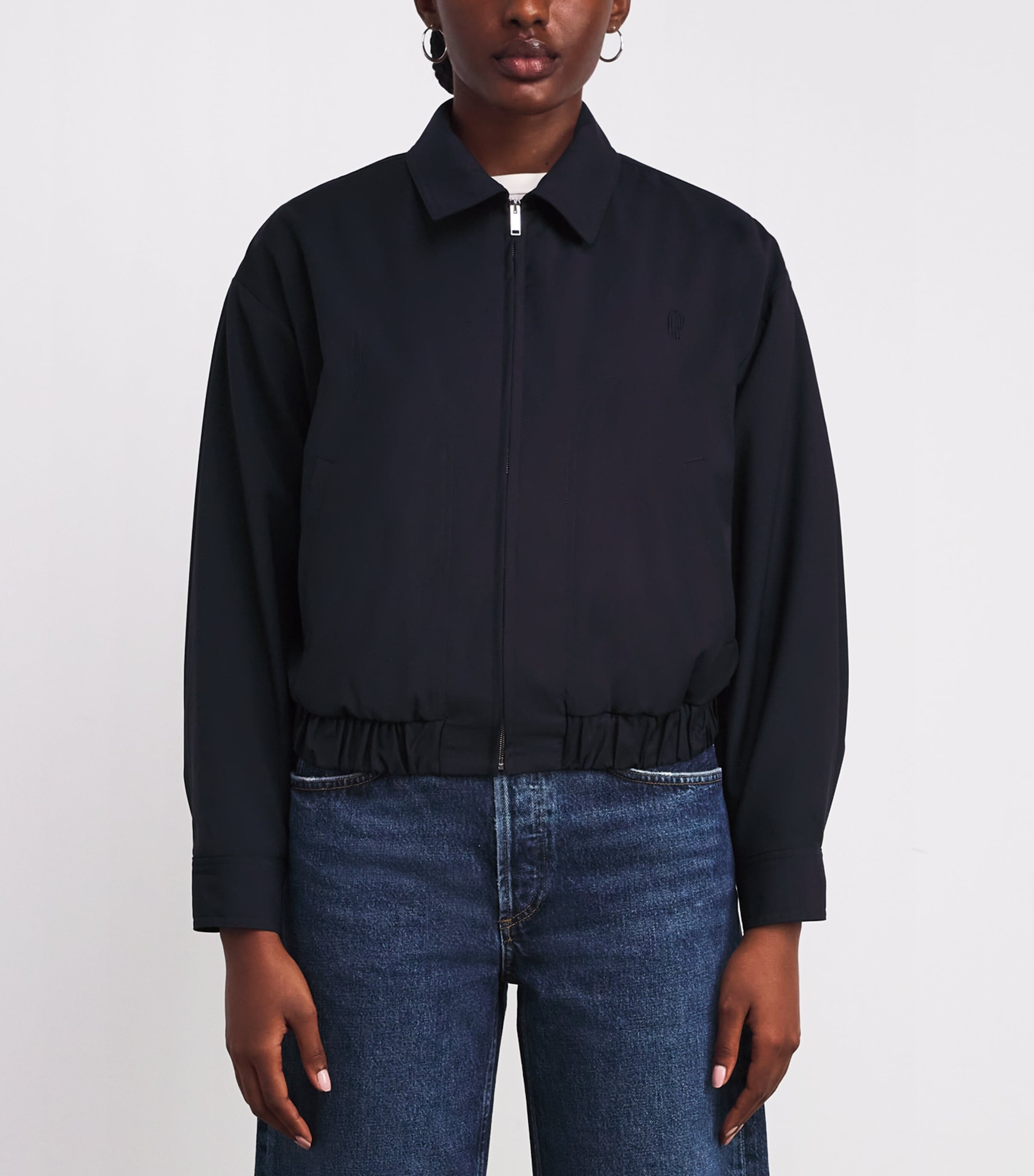 Wool-Blend Bomber Jacket NAVY Image 3