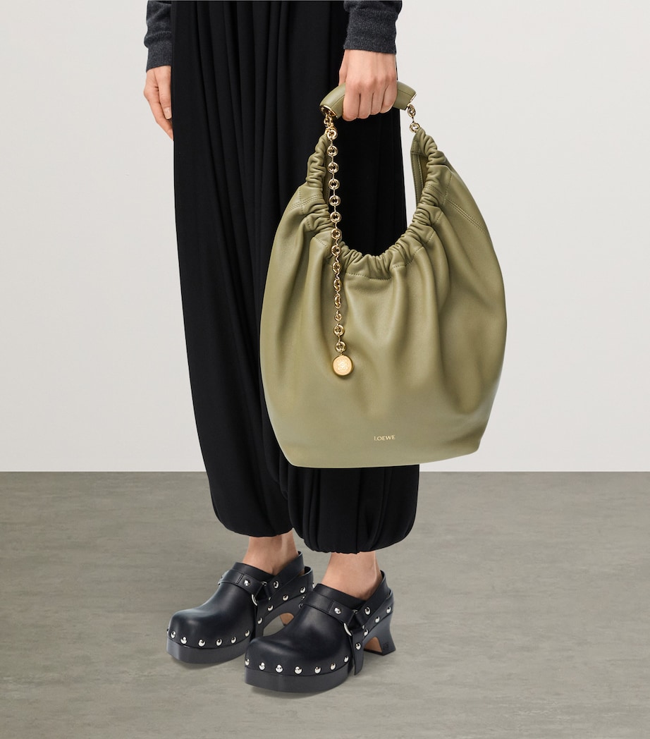 Medium Lambskin Squeeze Shoulder Bag EUCALYPTUS GREEN Image 8