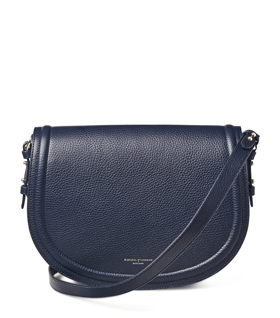 Leather Stella Cross-Body Satchel NAVY Image 1