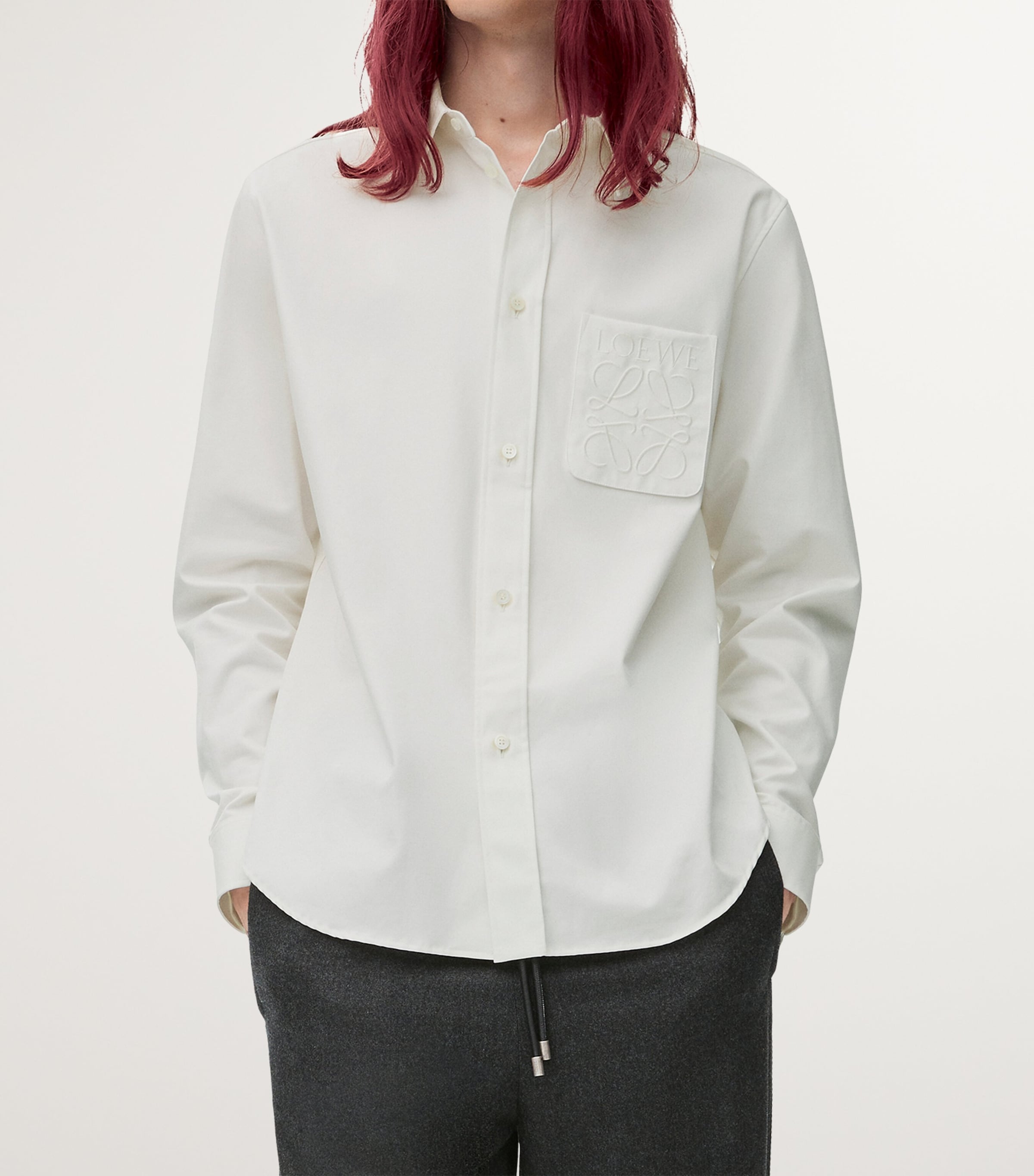 LOEWE Cotton Embroidered Logo Shirt | Harrods UK