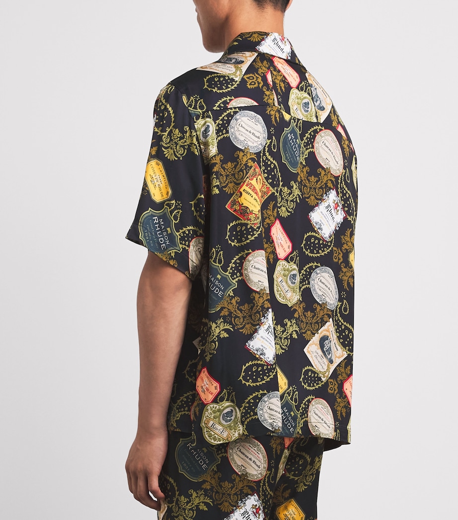 Rhude Mens Bandana Print Shirt Black/multi Image 5