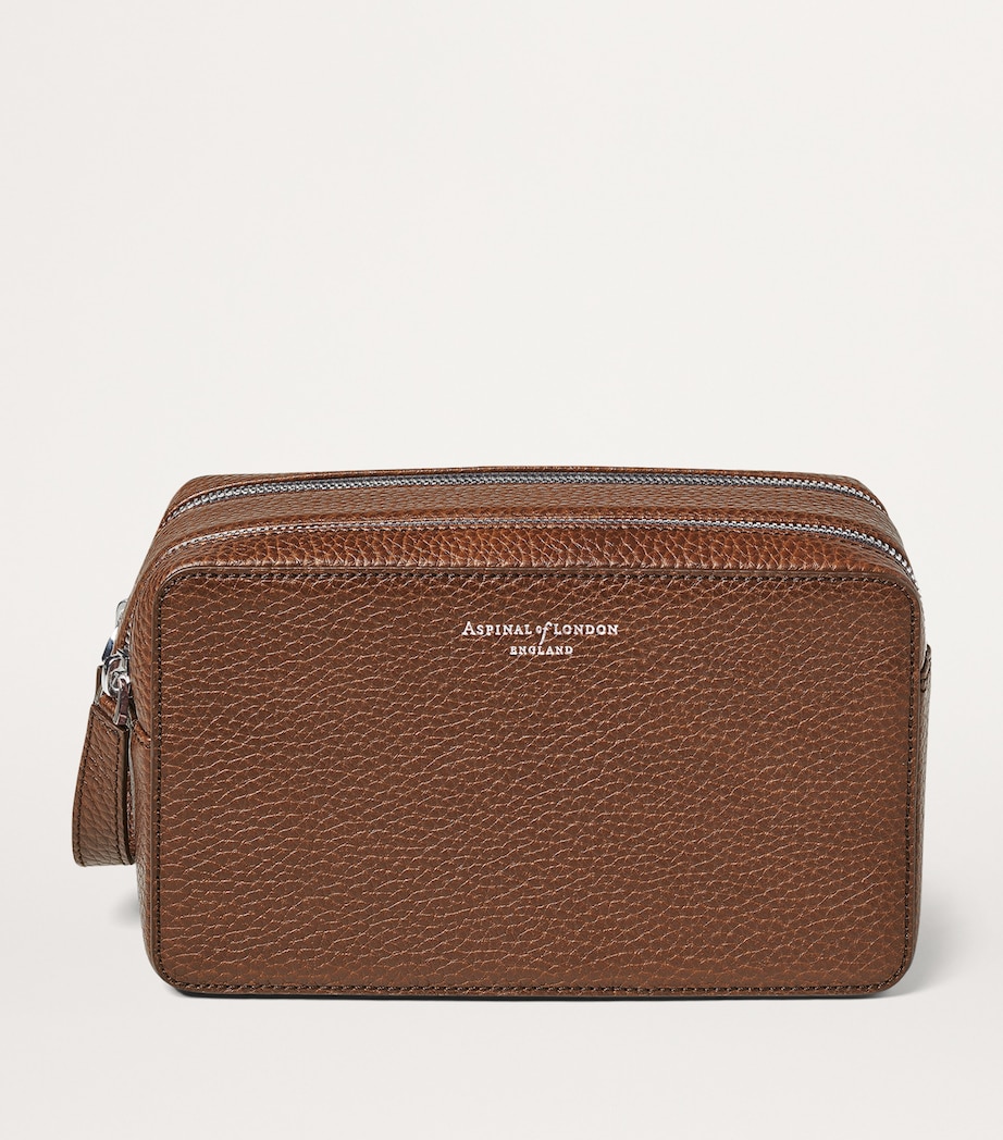 Leather Mount Street Toiletries Bag TOBACCO Image 2