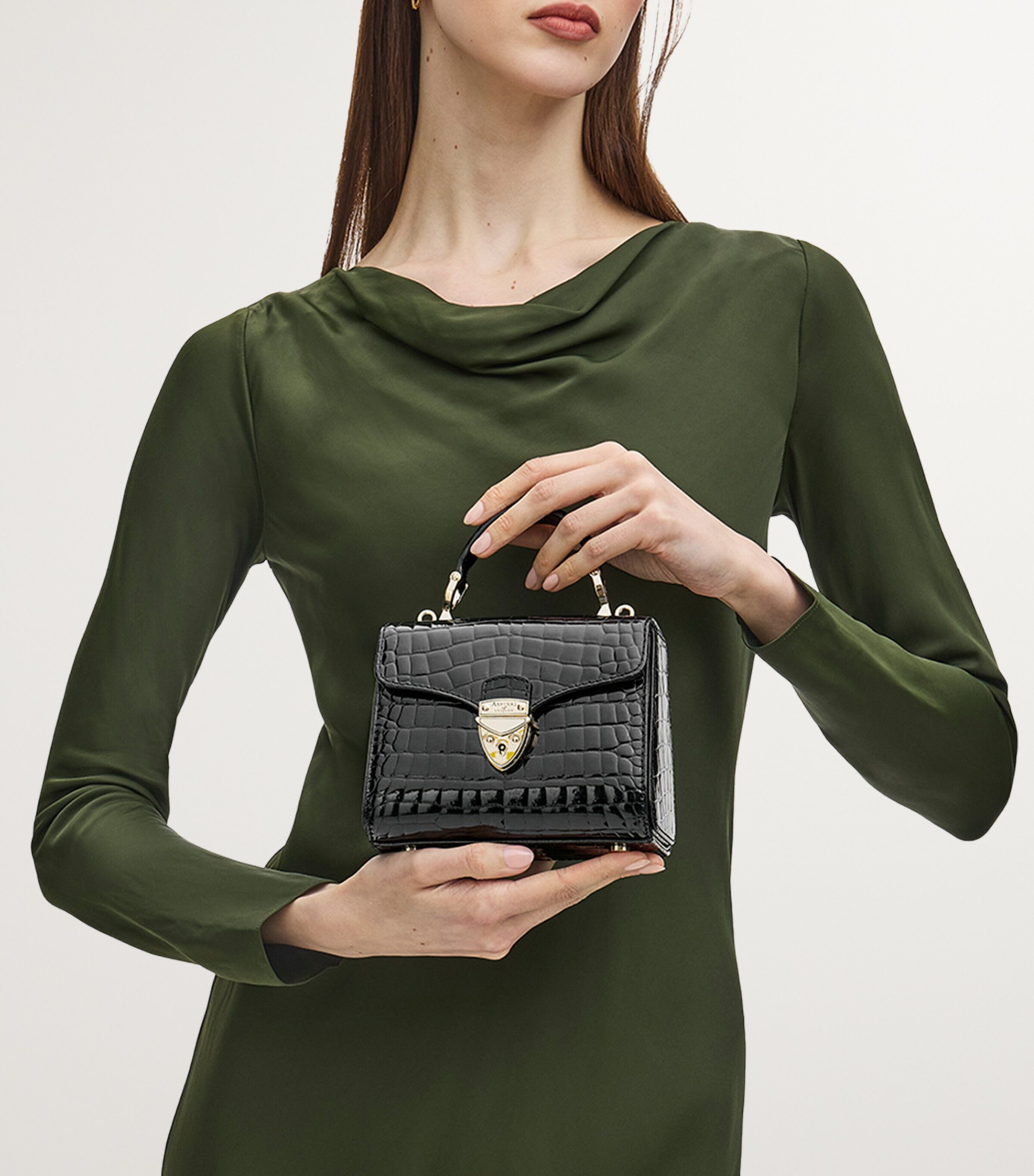 Mini Mayfair Top-Handle Bag BLACK Image 6
