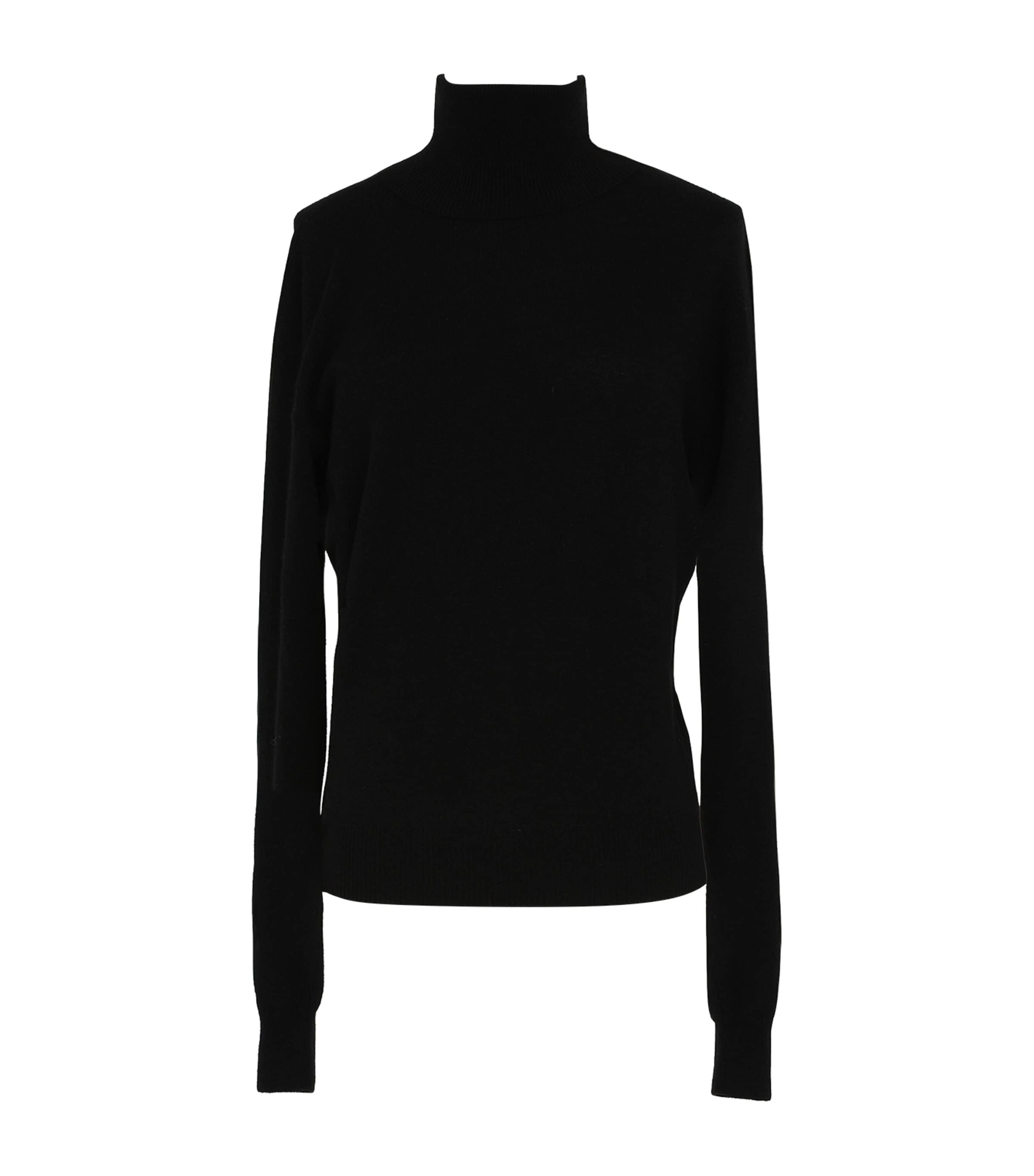 Saint Laurent Cashmere Rollneck Sweater In Black