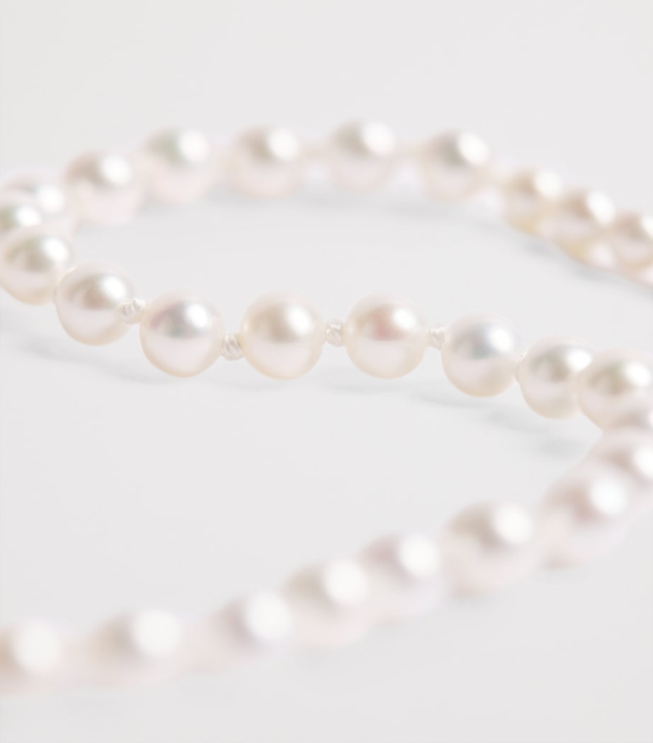 Petite Yellow Gold and Pearl Peggy Necklace YELLOW GOLD Image 5