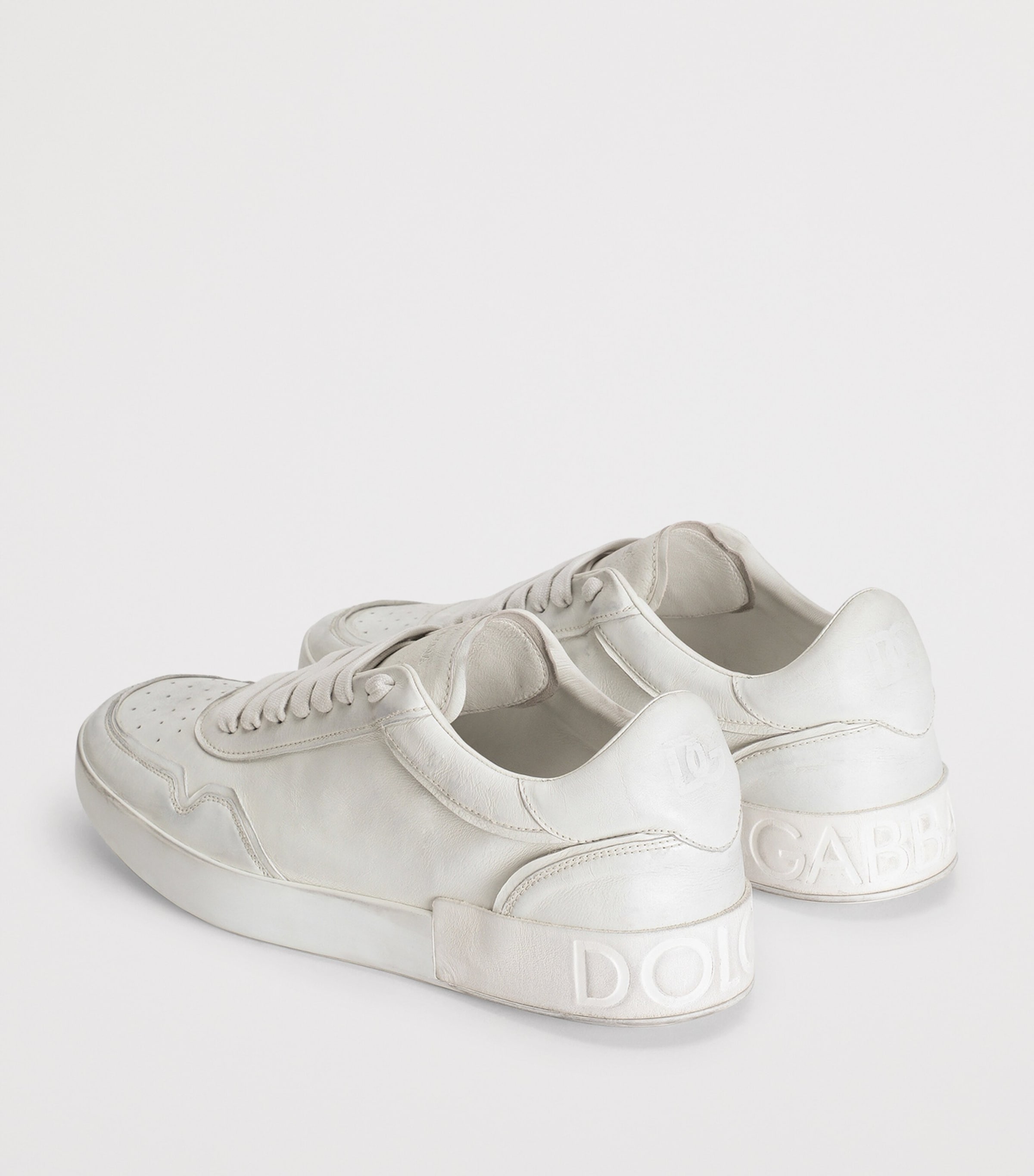 Leather Portofino Sneakers 80001 WHITE Image 3