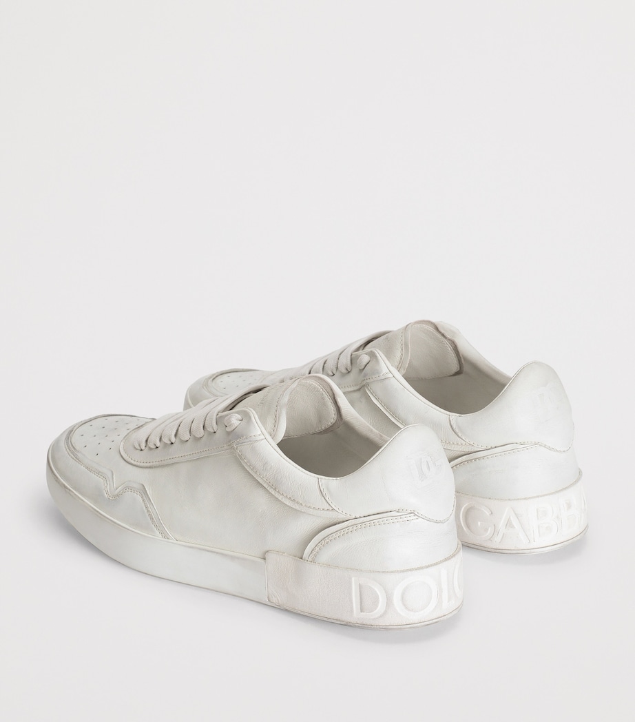 Leather Portofino Sneakers 80001 WHITE Image 3