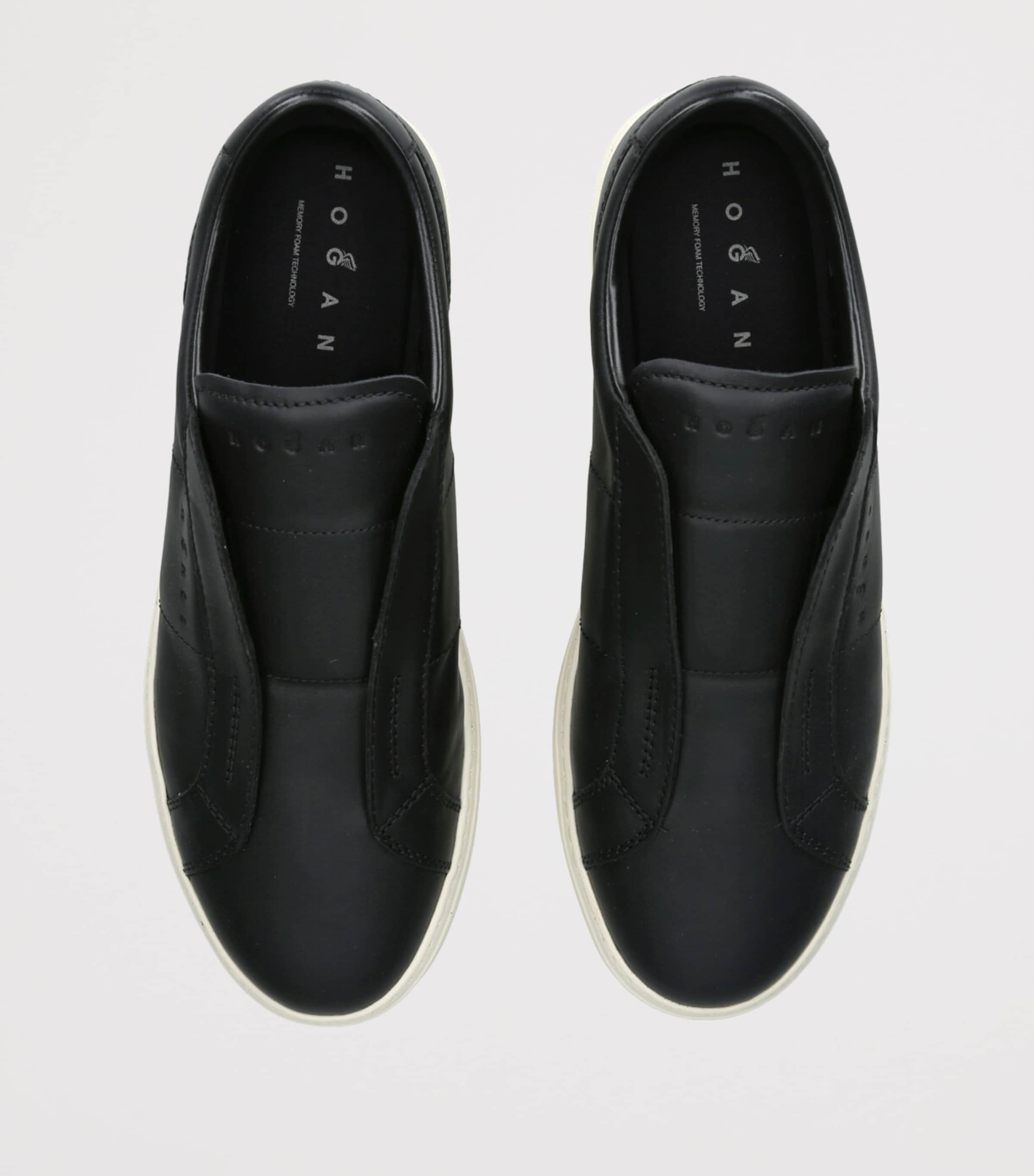 Leather H668 Slip-On Sneakers NAVY Image 4