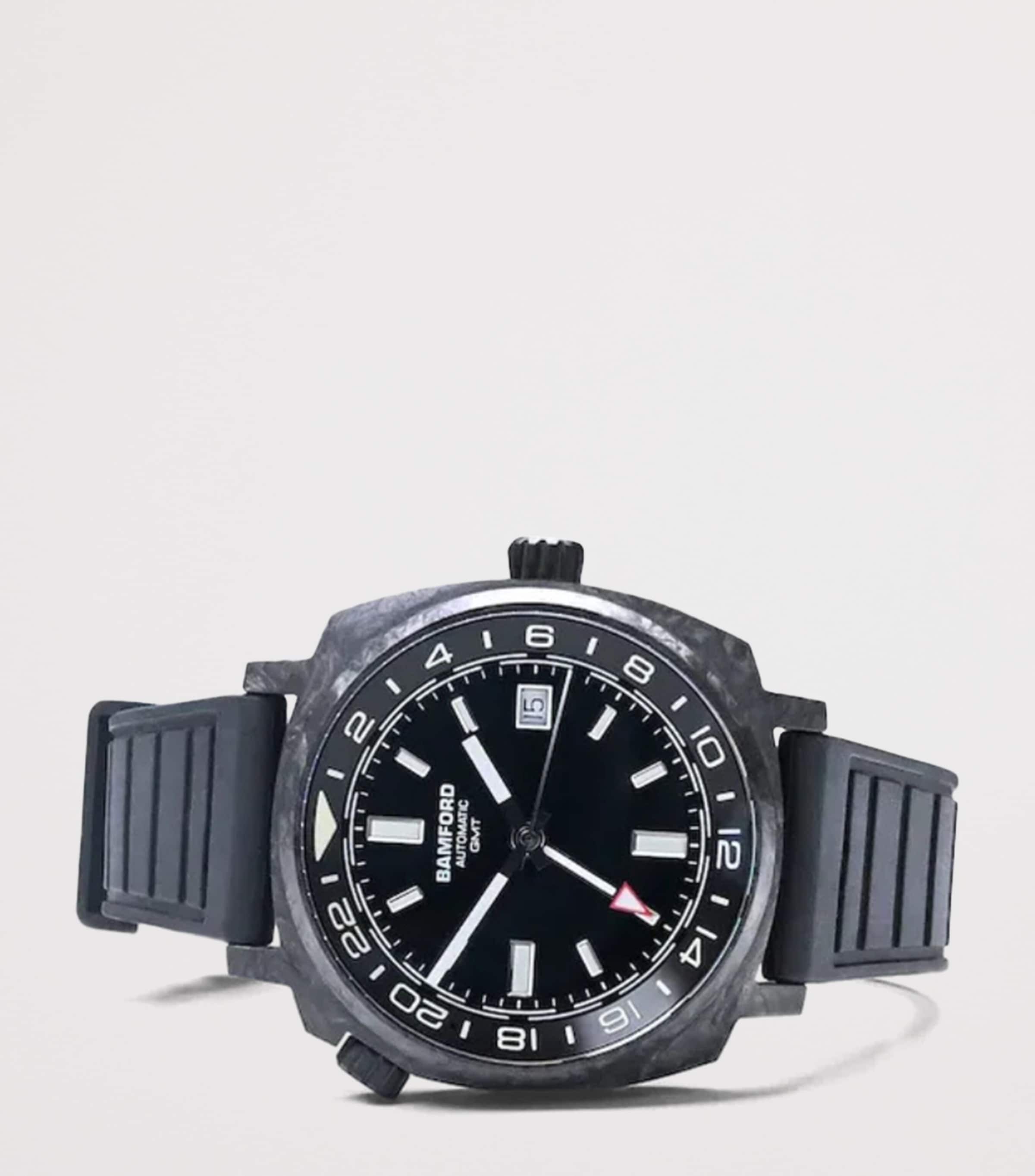 Bamford London Forged Carbon GMT Watch 40mm Black Image 3