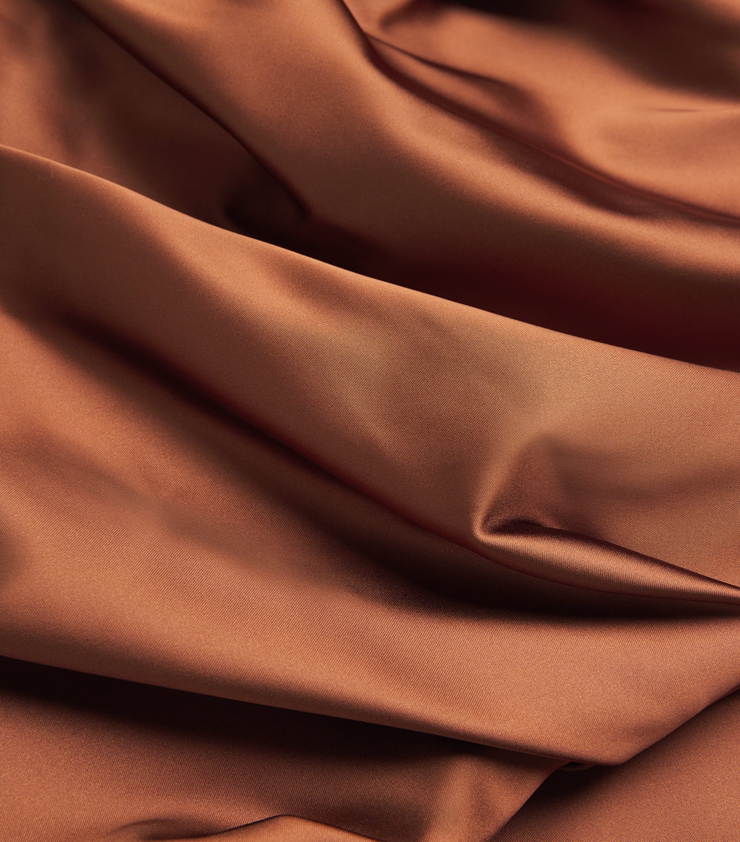 Satin Ruched Dress BROWN BRONZE Image 5