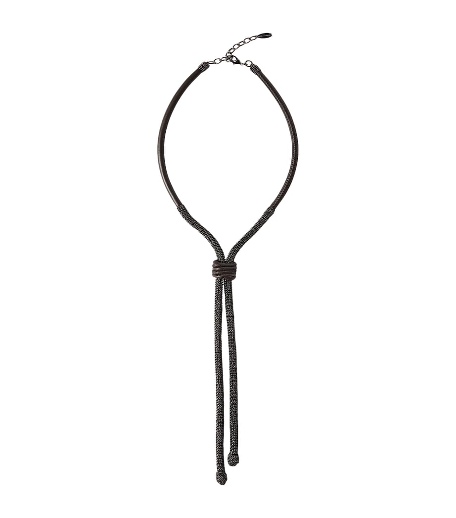 Brunello Cucinelli Leather Bolo Tie Image 1